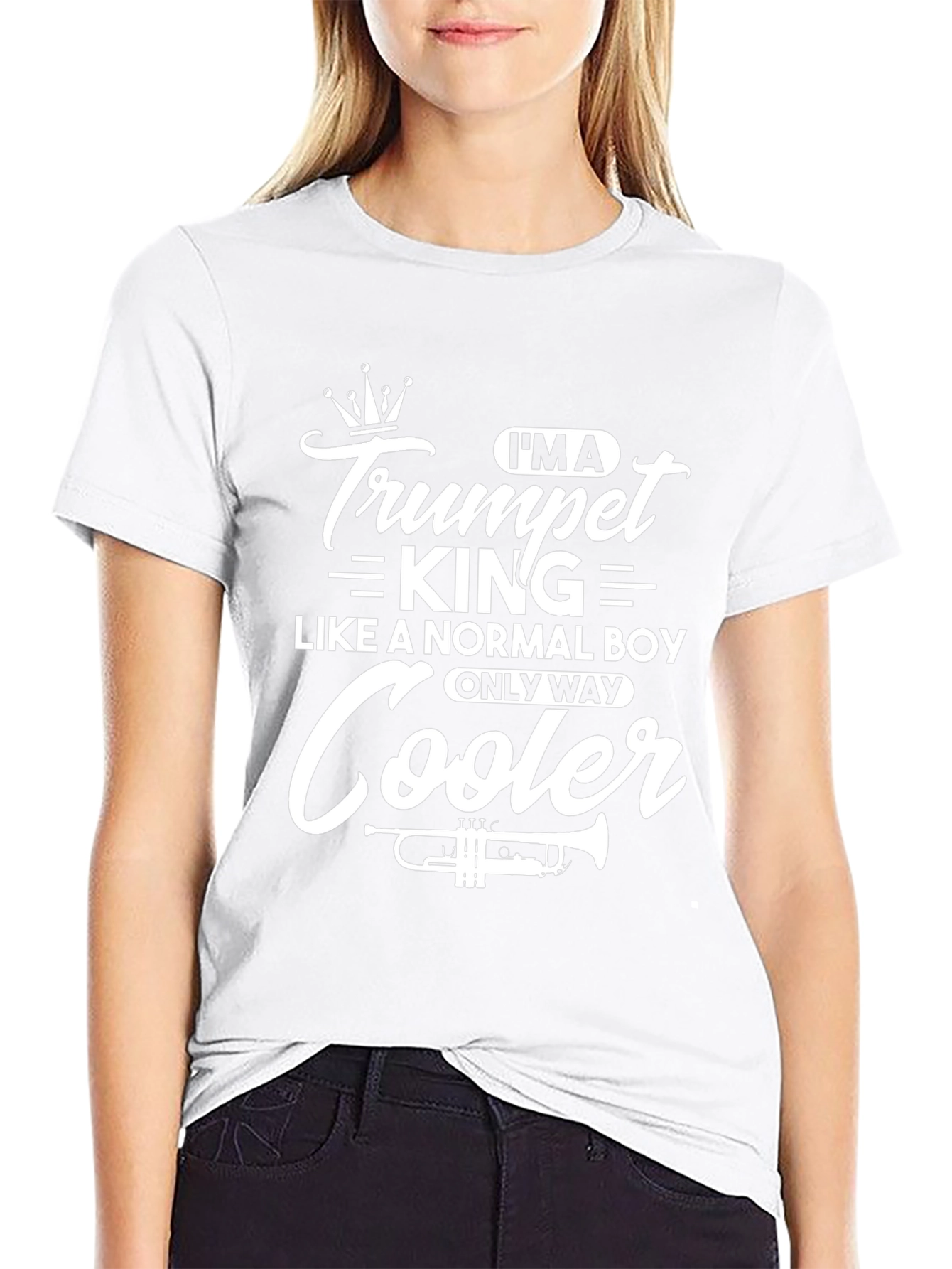 Camiseta Negra Trumpet King para Músicos