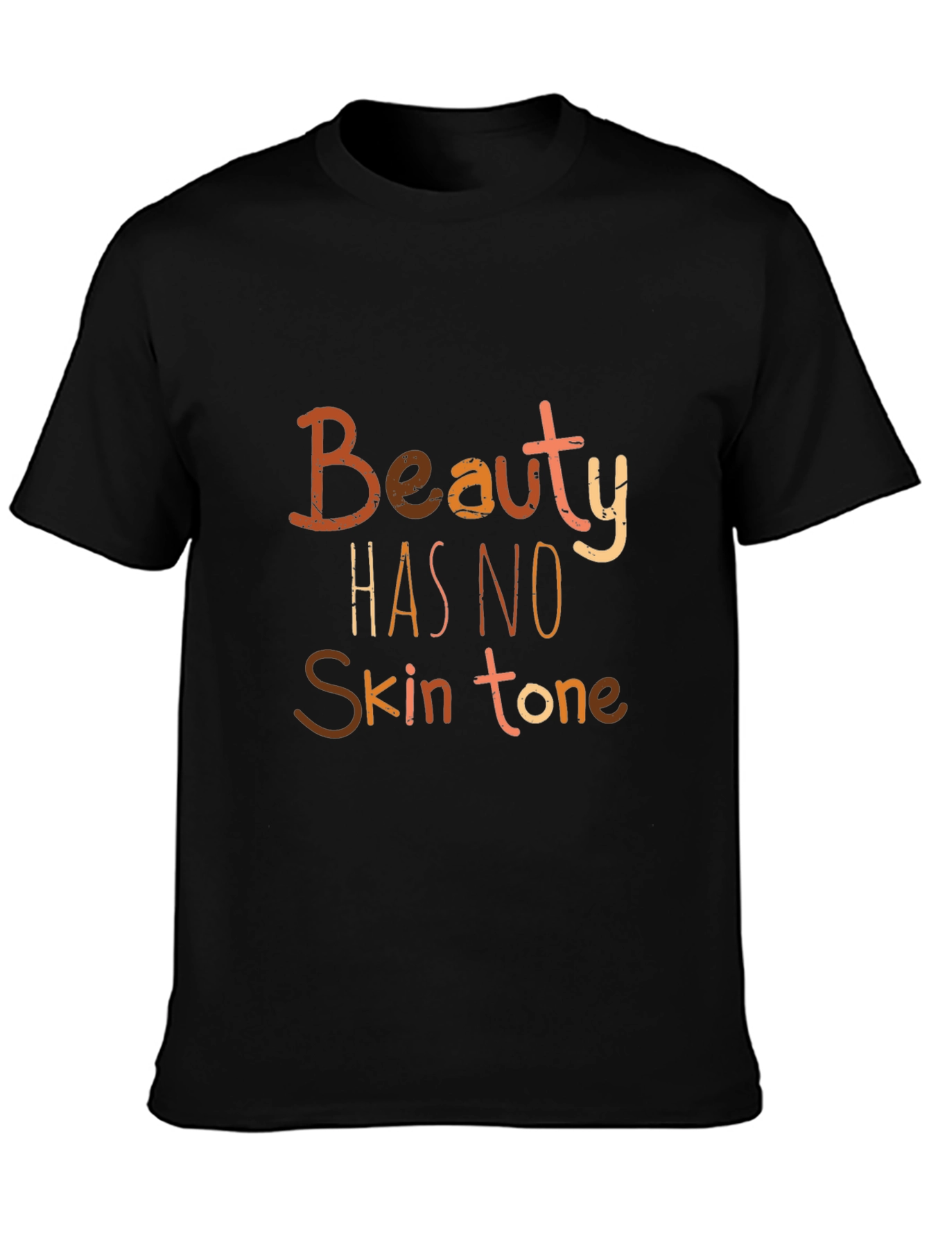 Camiseta Negra: La Belleza No Tiene Tono de Piel