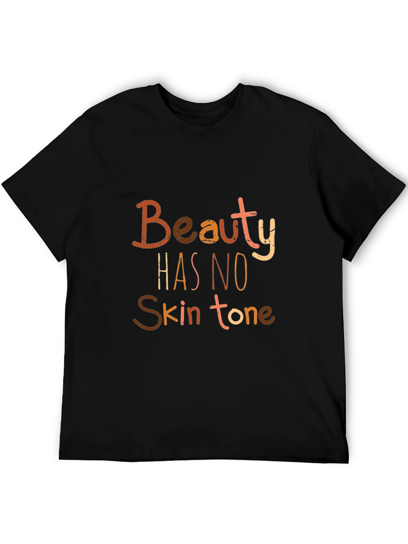 Camiseta Negra: La Belleza No Tiene Tono de Piel