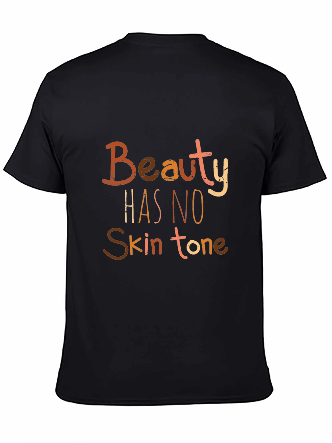 Camiseta Negra: La Belleza No Tiene Tono de Piel