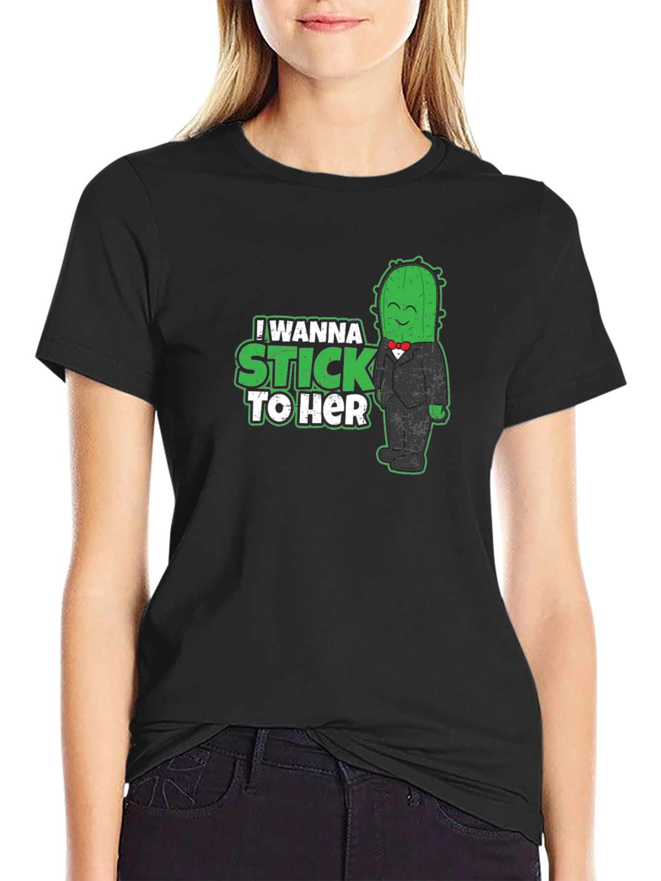 Camiseta Negra Cactus Enamorado