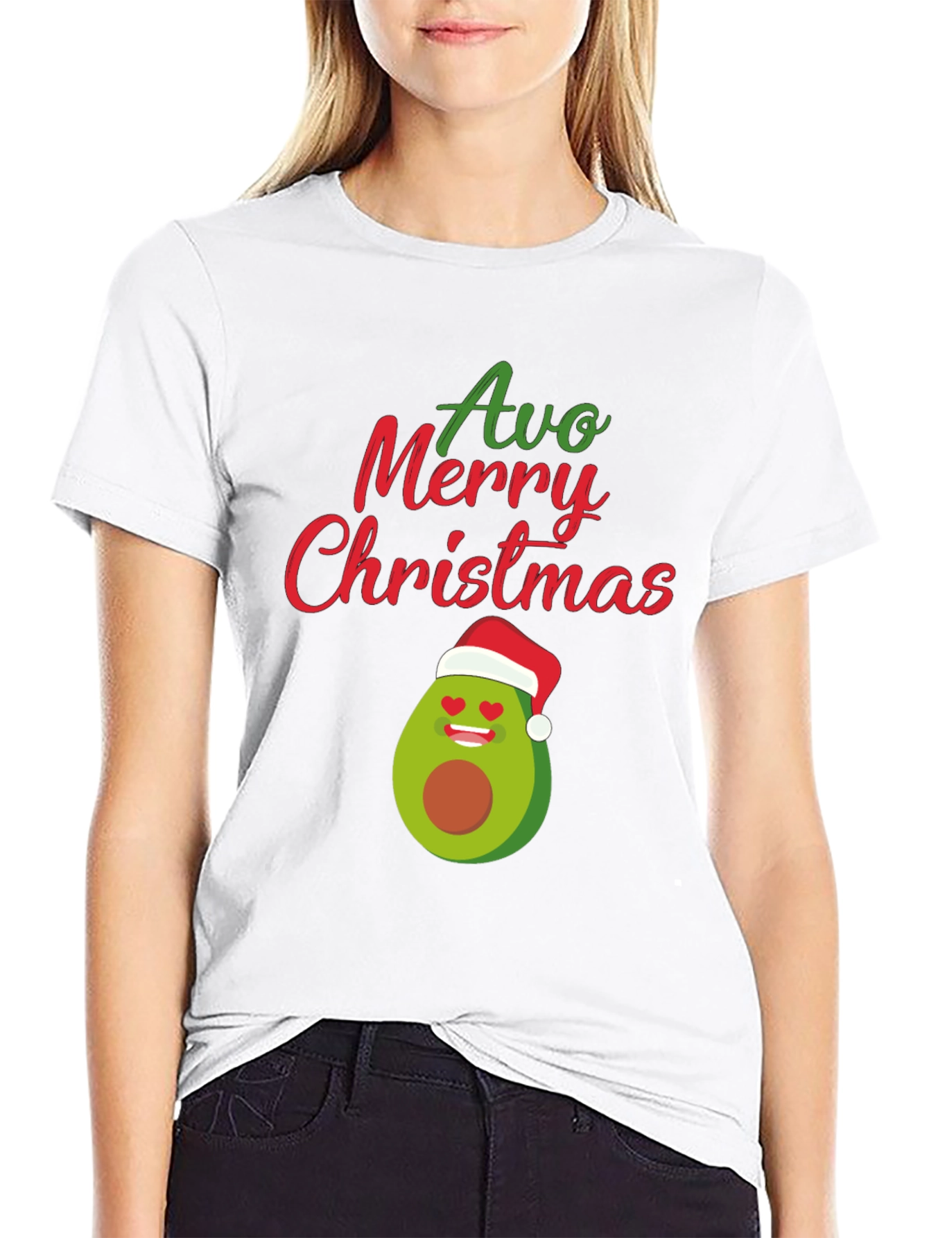 Camiseta Navideña Aguacate Avo Merry Christmas
