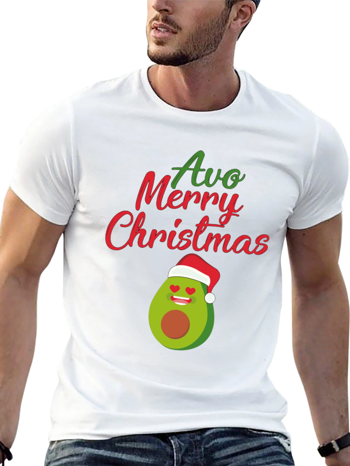 Camiseta Navideña Aguacate Avo Merry Christmas