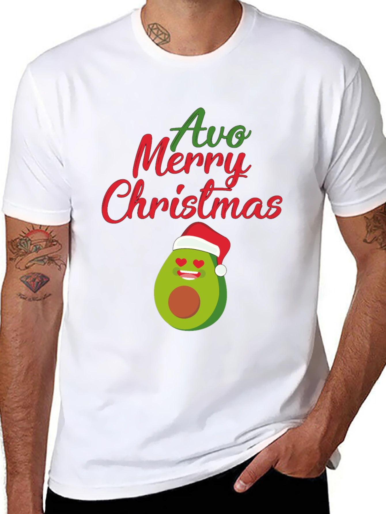 Camiseta Navideña Aguacate Avo Merry Christmas