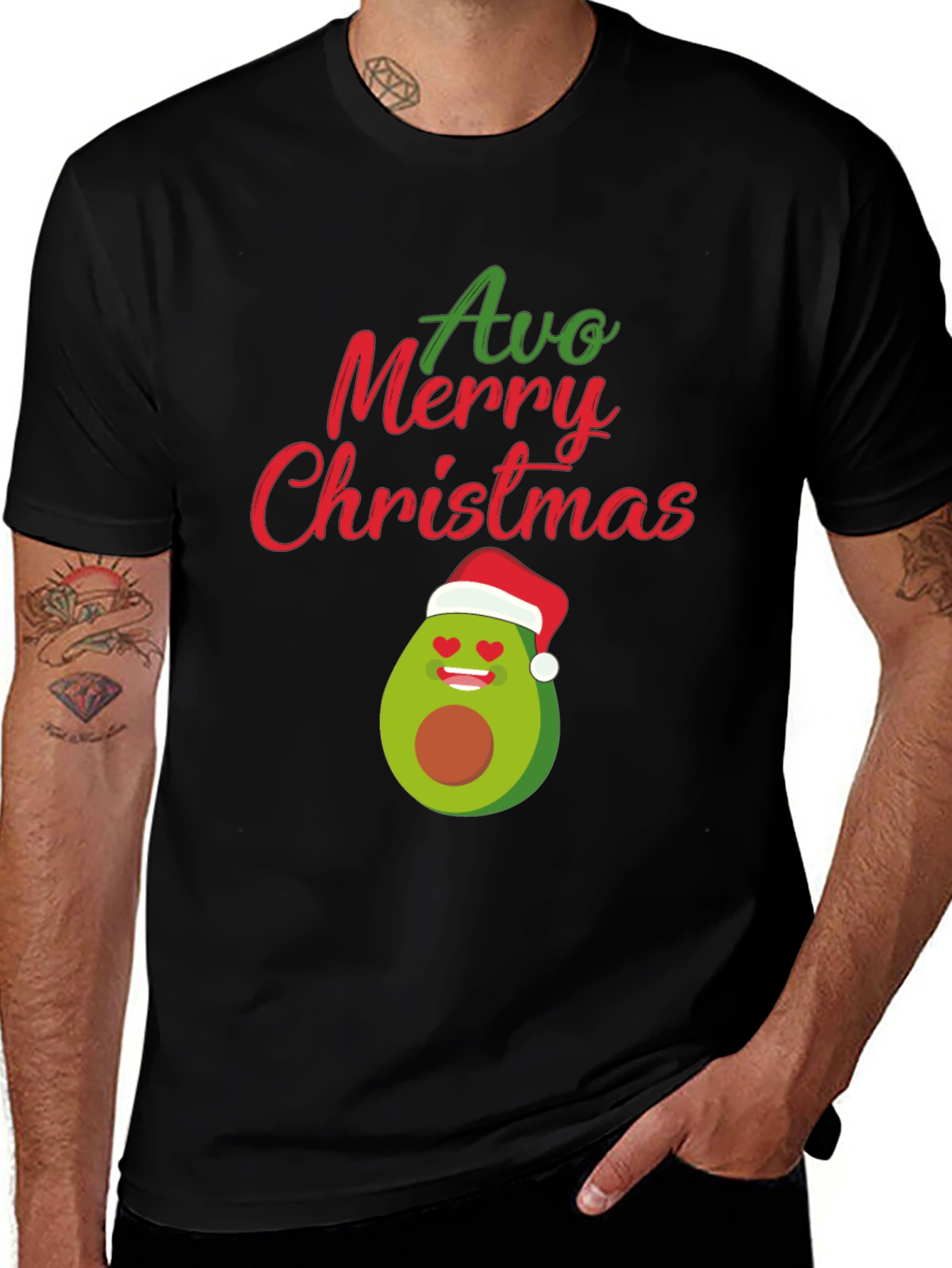Camiseta Navideña Aguacate Avo Merry Christmas