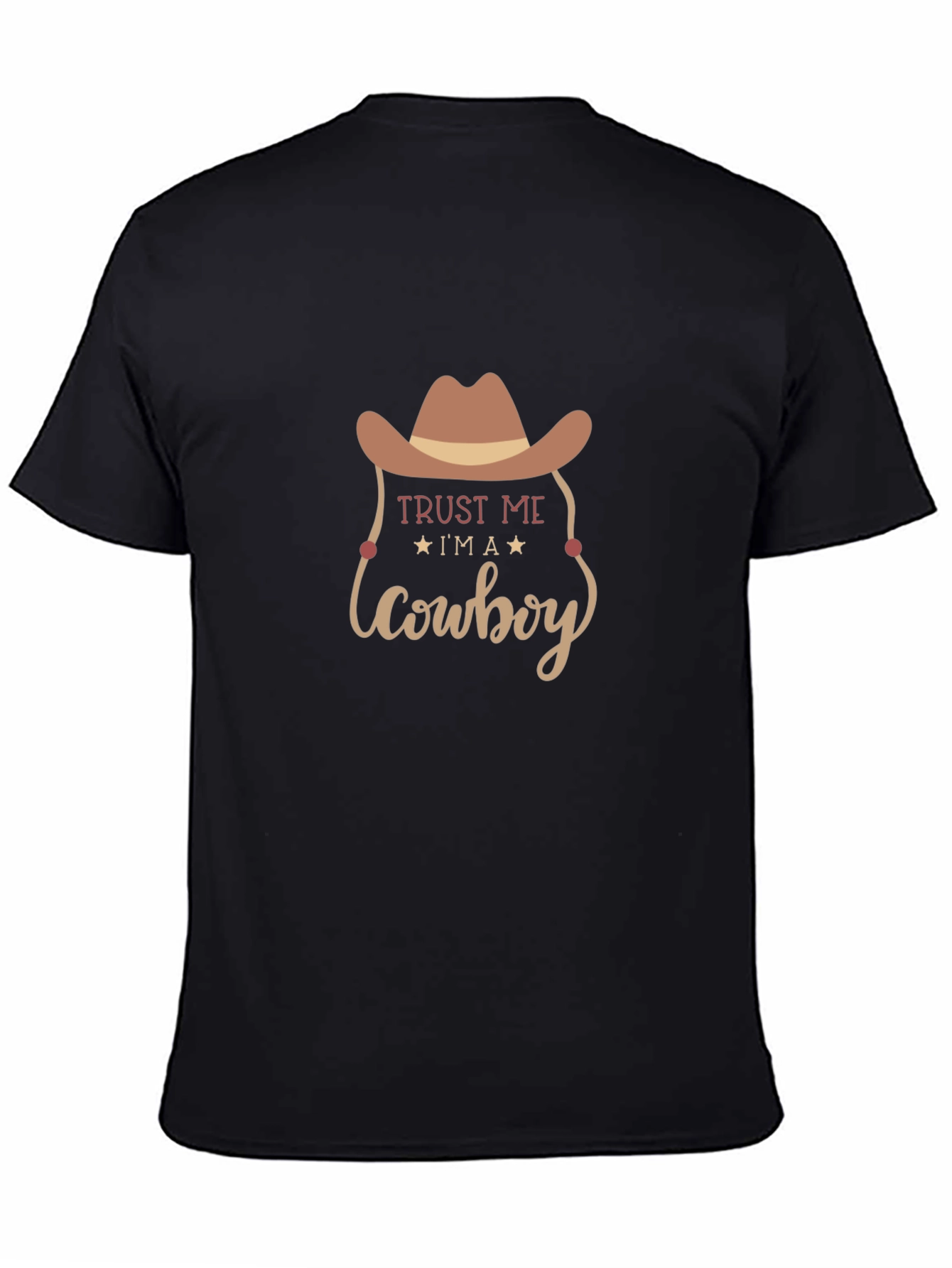 Camiseta Negra Trust Me Im a Cowboy