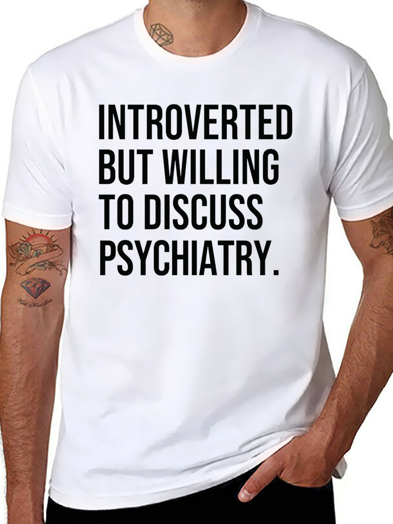 Camiseta Negra: Introvertido psiquiatría