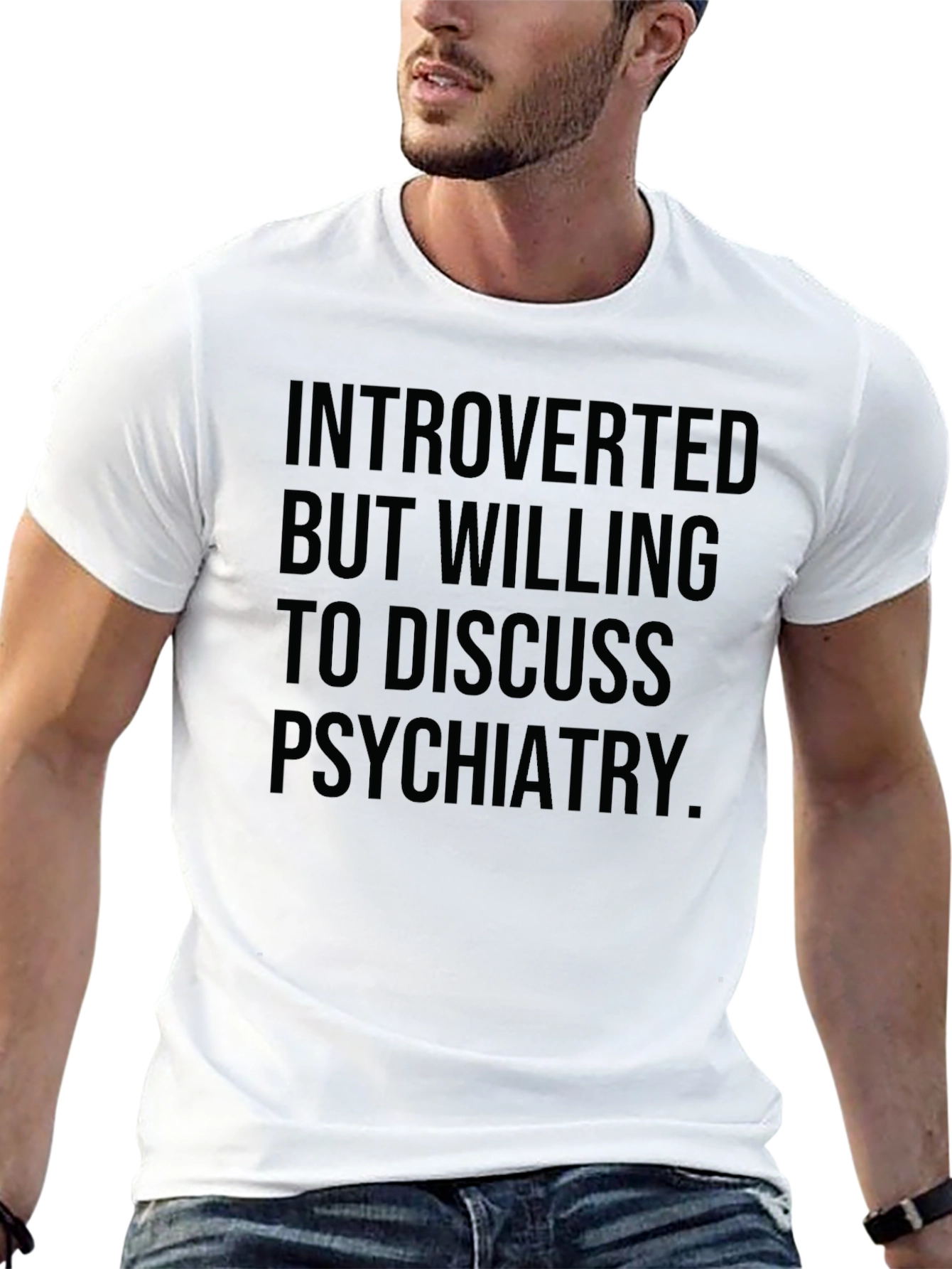 Camiseta Negra: Introvertido psiquiatría