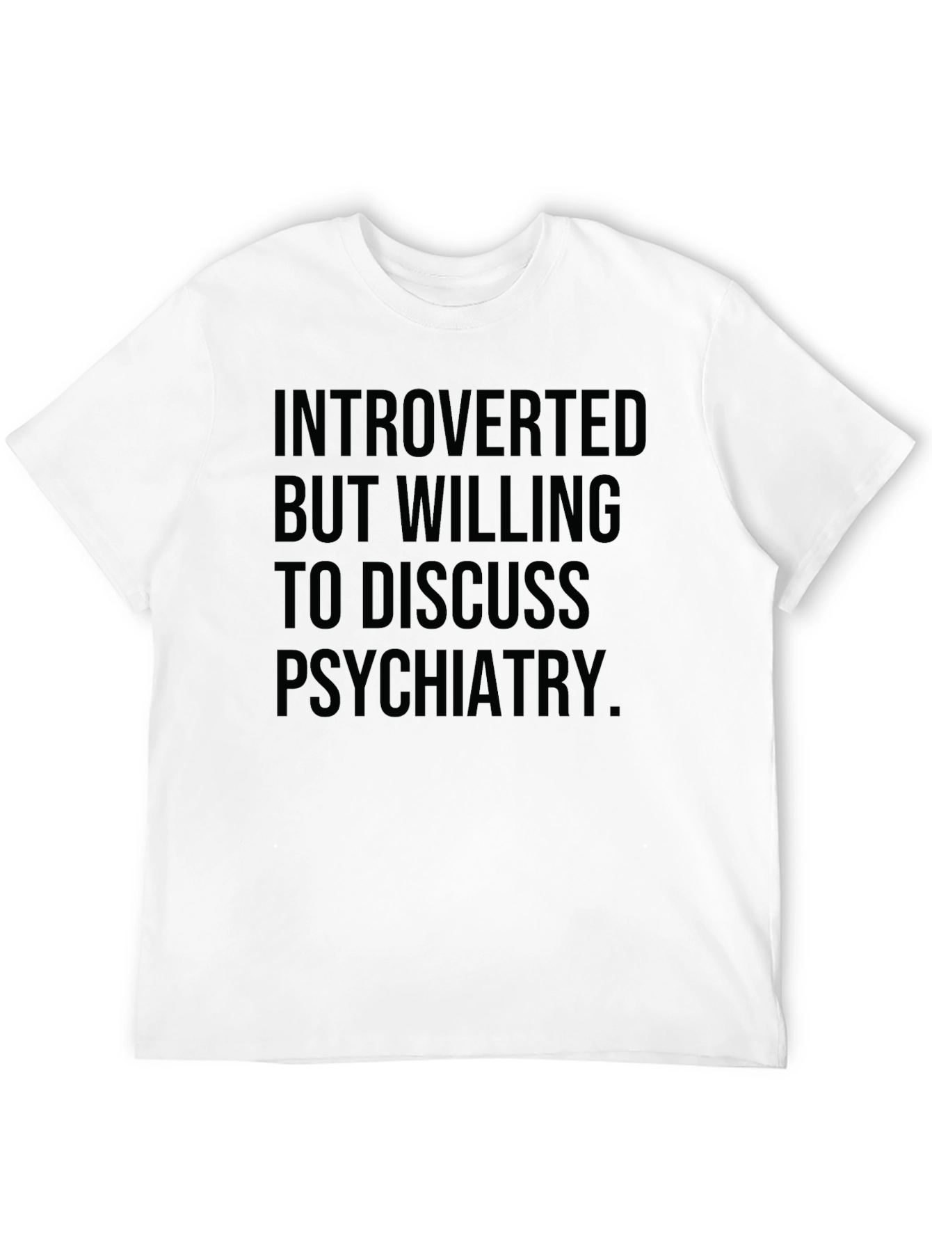 Camiseta Negra: Introvertido psiquiatría