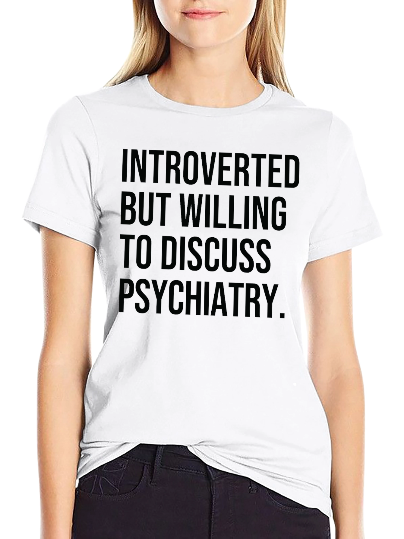 Camiseta Negra: Introvertido psiquiatría