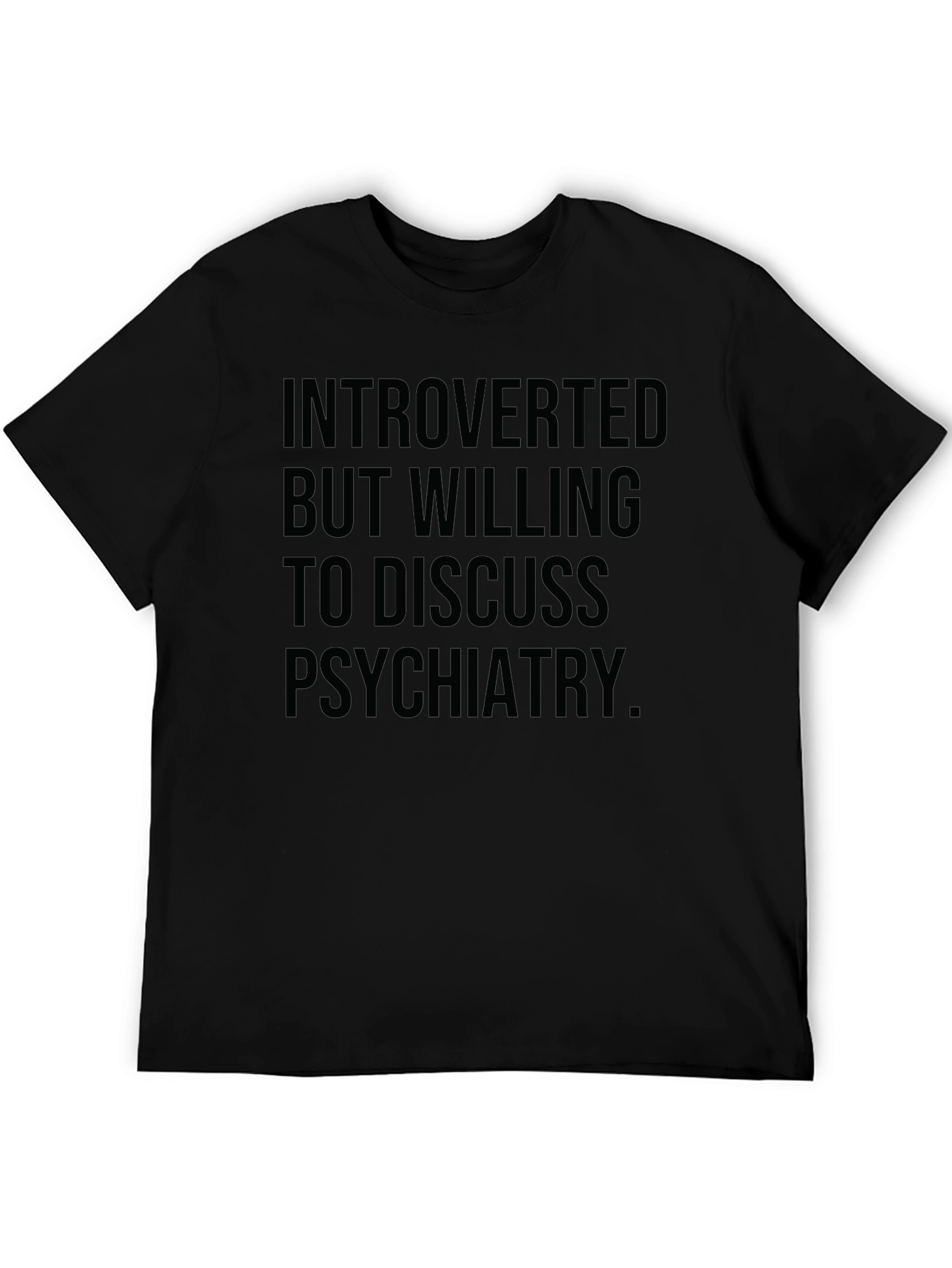 Camiseta Negra: Introvertido psiquiatría