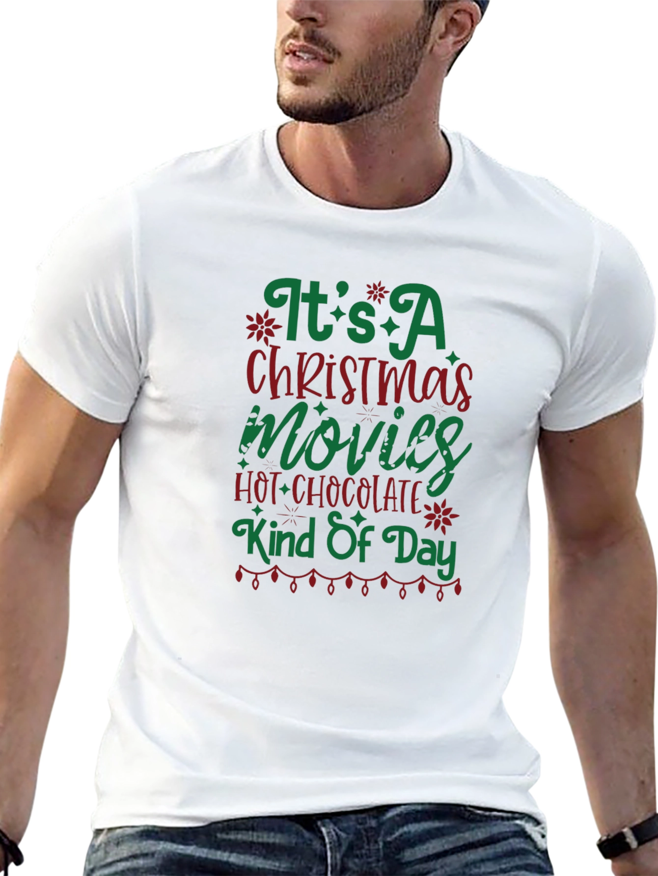 Camiseta Navideña Movies & Hot Chocolate