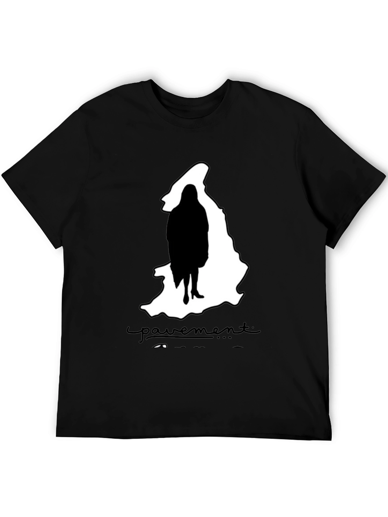 Camiseta Negra Pavement Mujer Silueta Moda