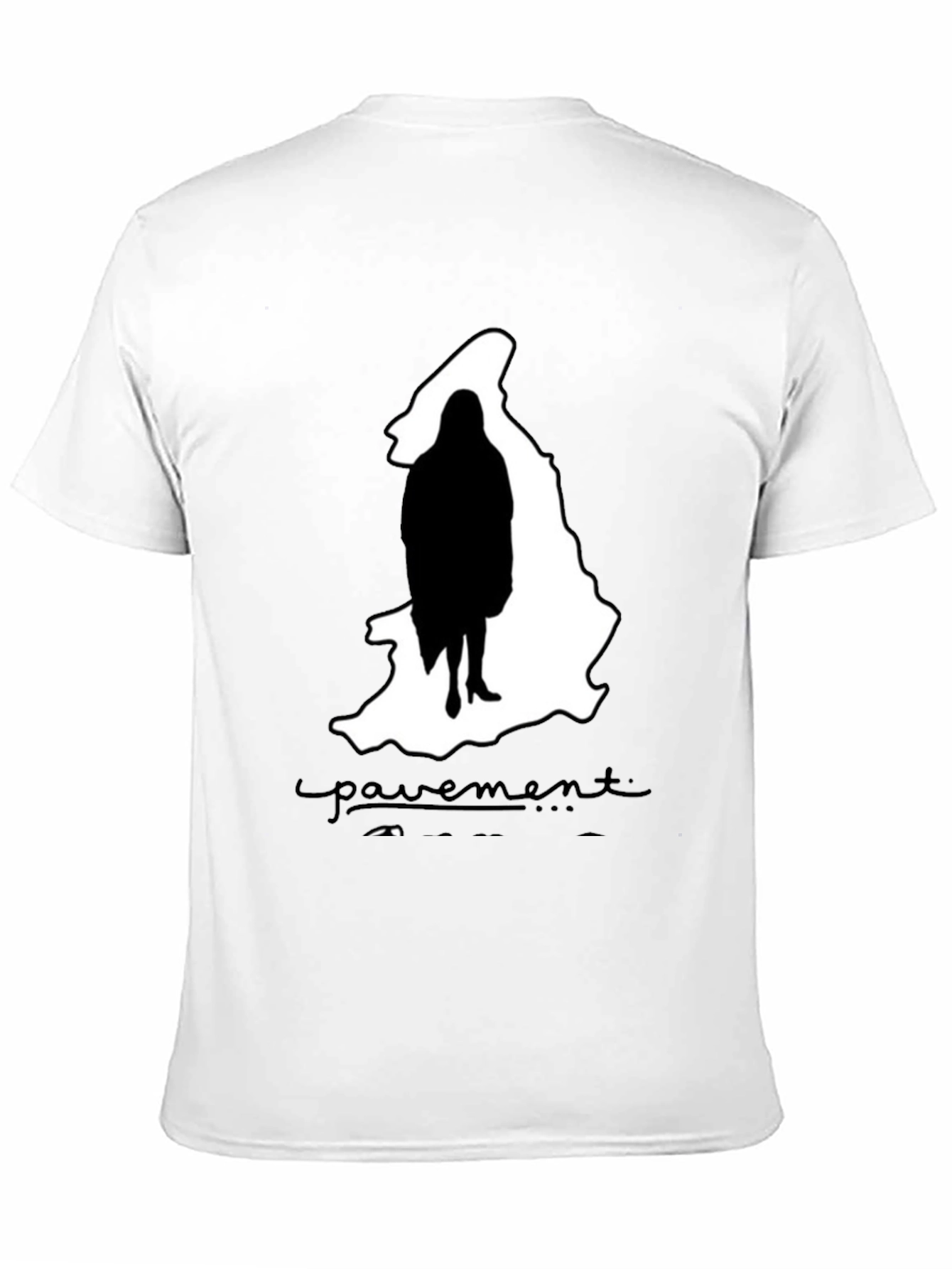 Camiseta Negra Pavement Mujer Silueta Moda