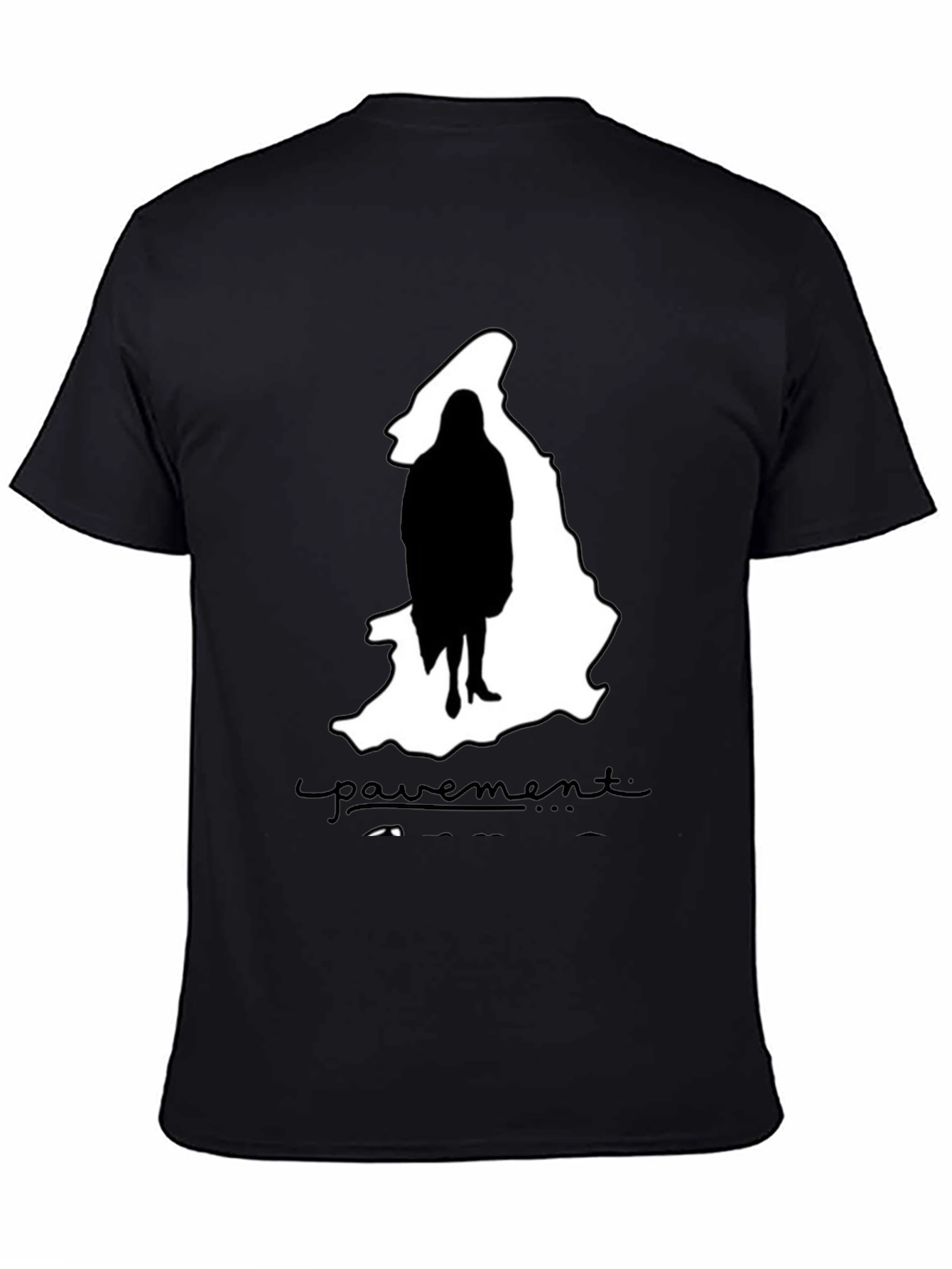 Camiseta Negra Pavement Mujer Silueta Moda