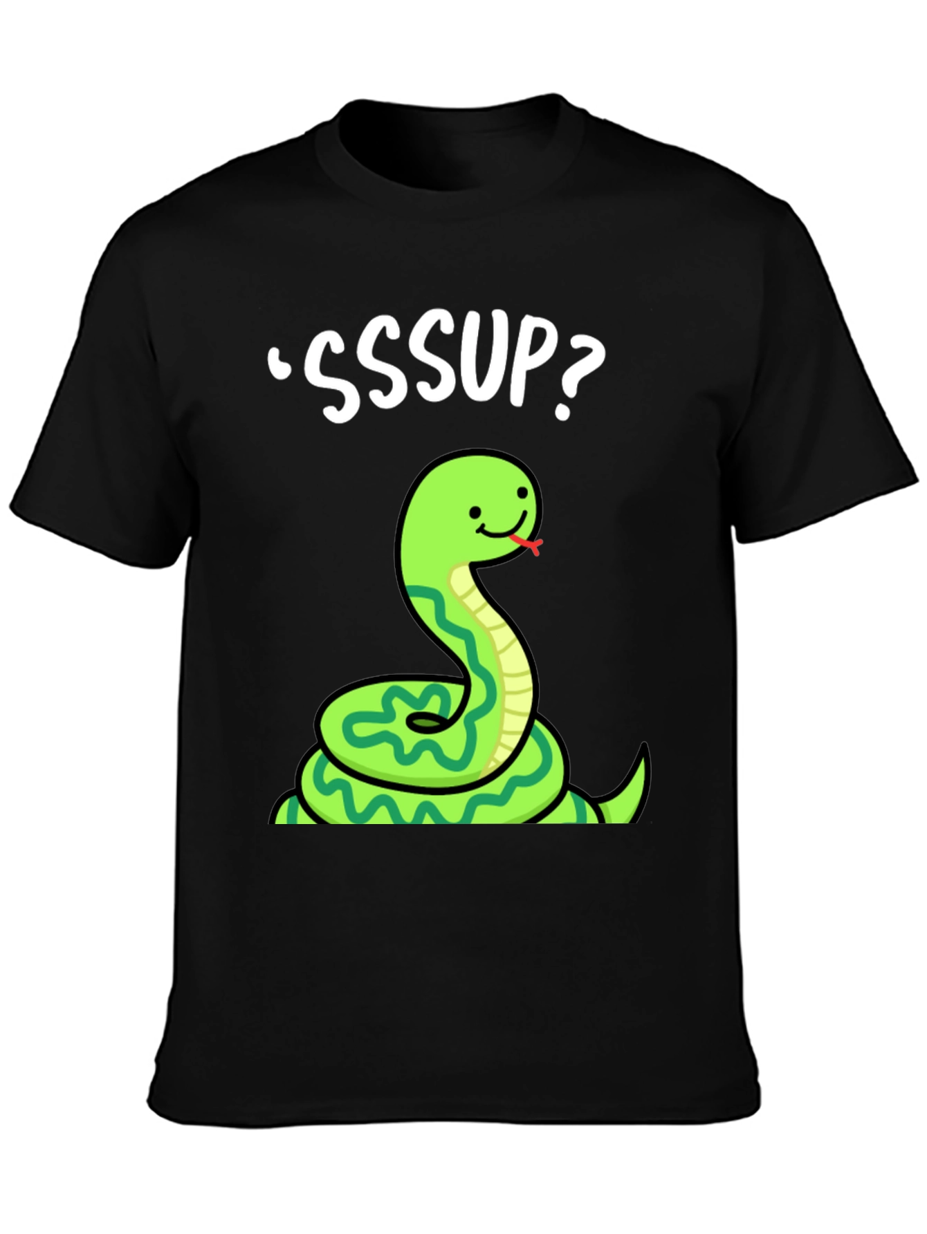 Camiseta Negra SSSup? con Serpiente Animada