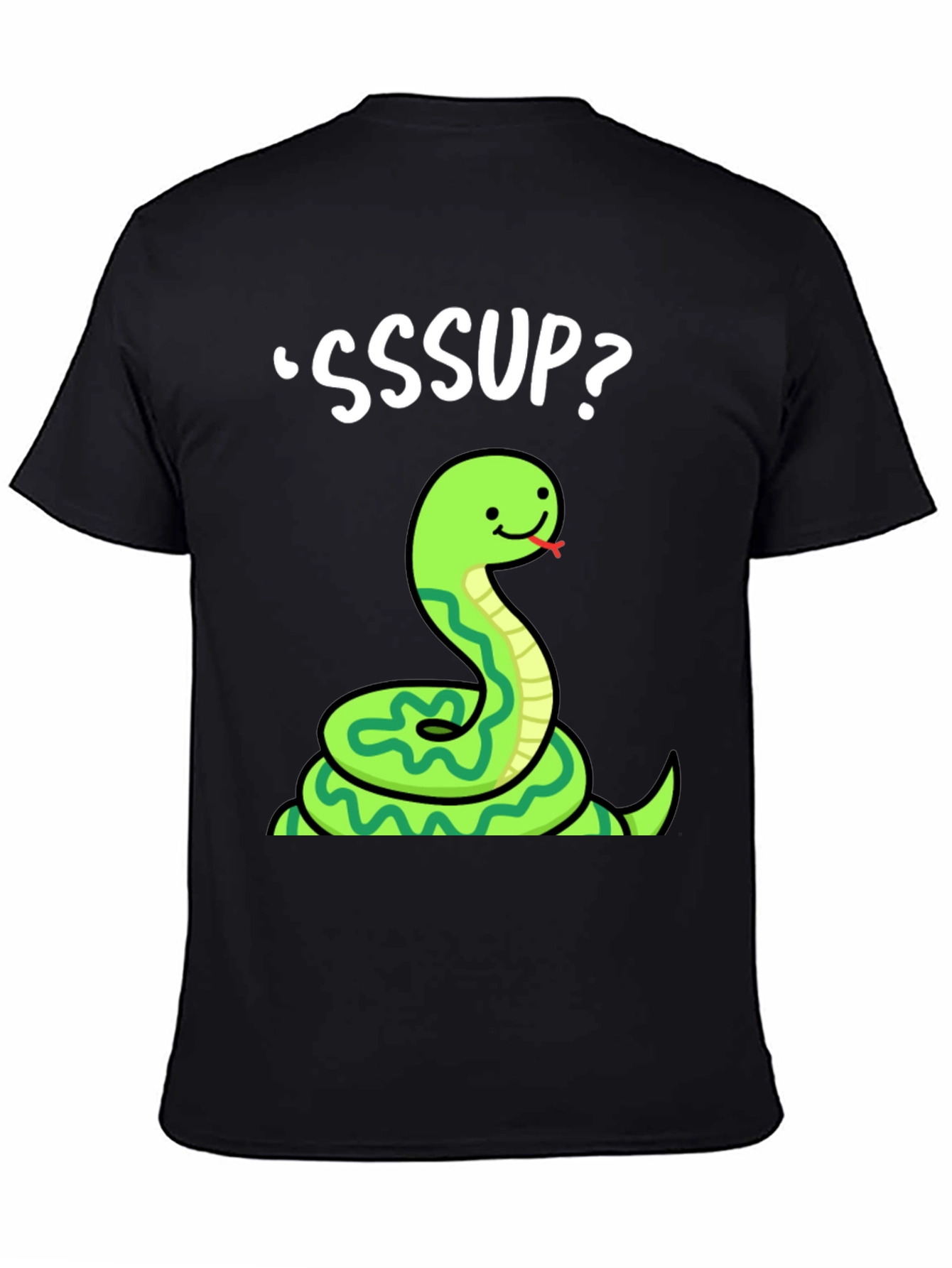 Camiseta Negra SSSup? con Serpiente Animada