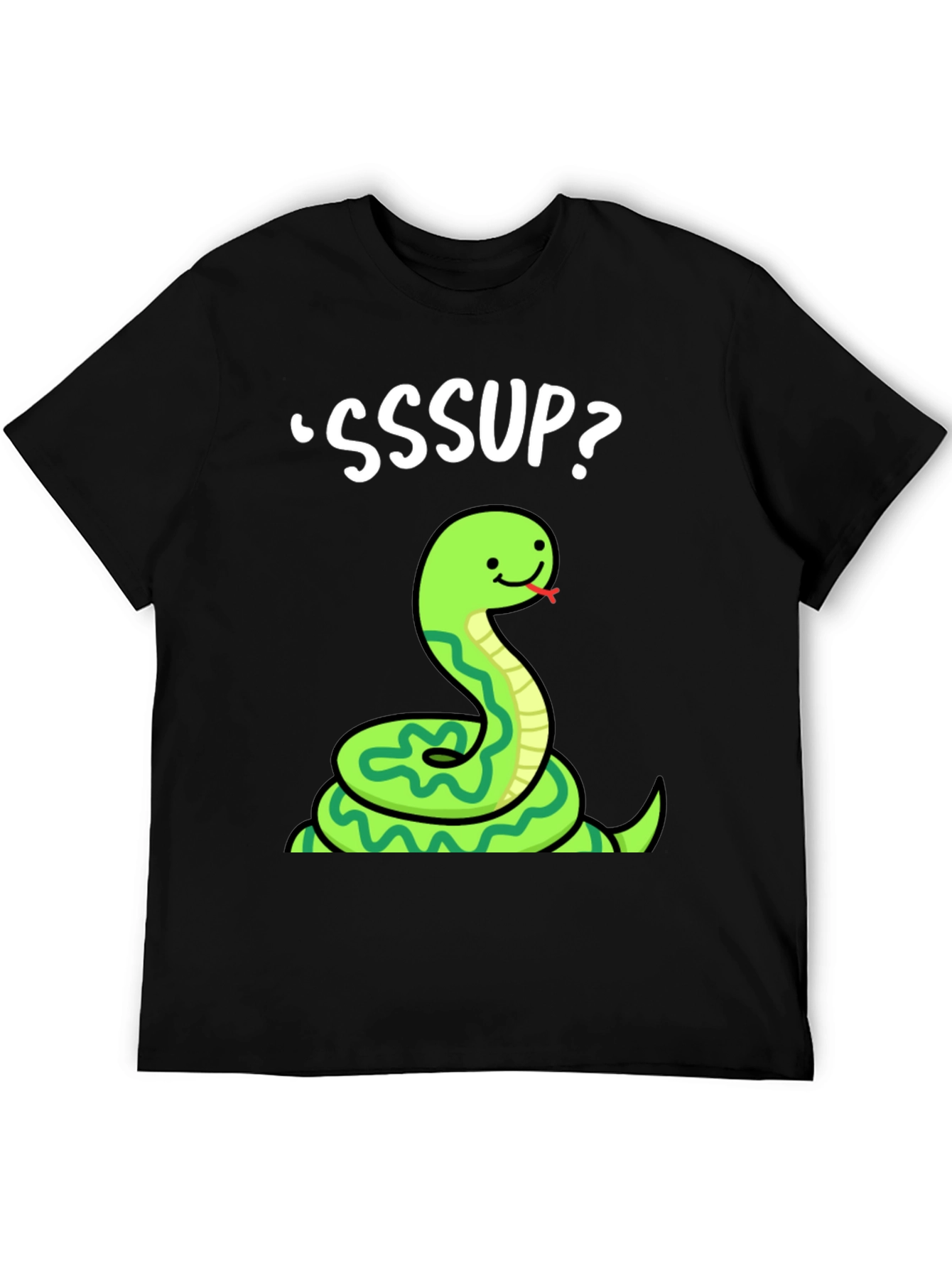 Camiseta Negra SSSup? con Serpiente Animada