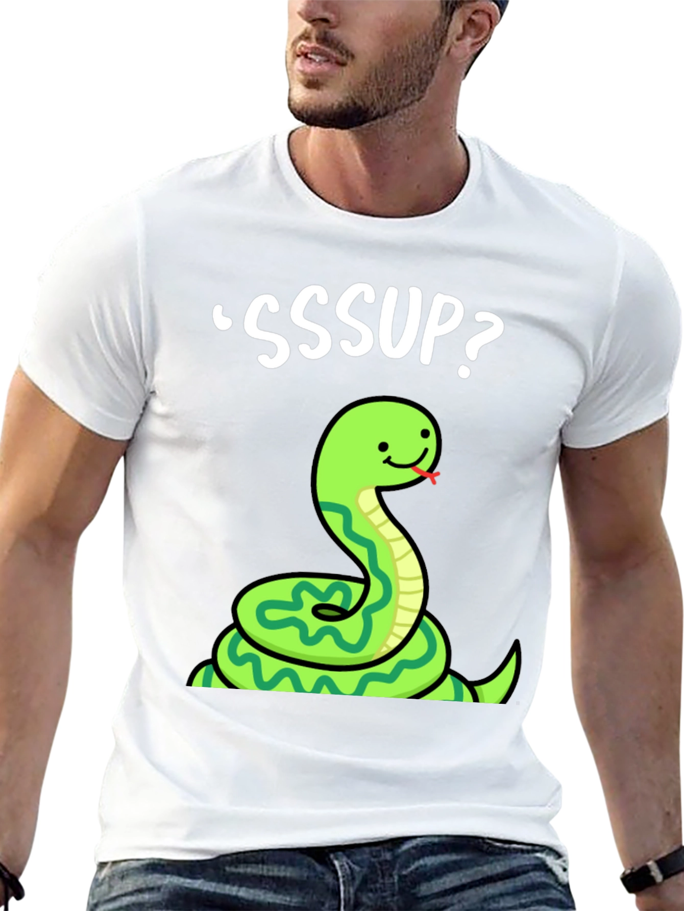 Camiseta Negra SSSup? con Serpiente Animada