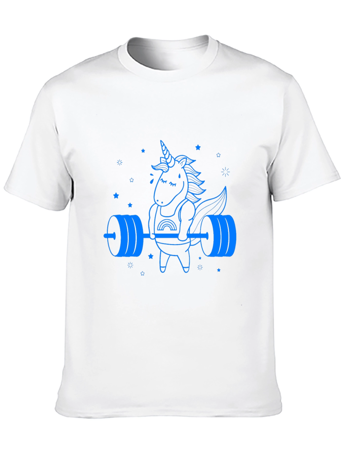 Camiseta Negra Unicornio Levantamiento de Pesas