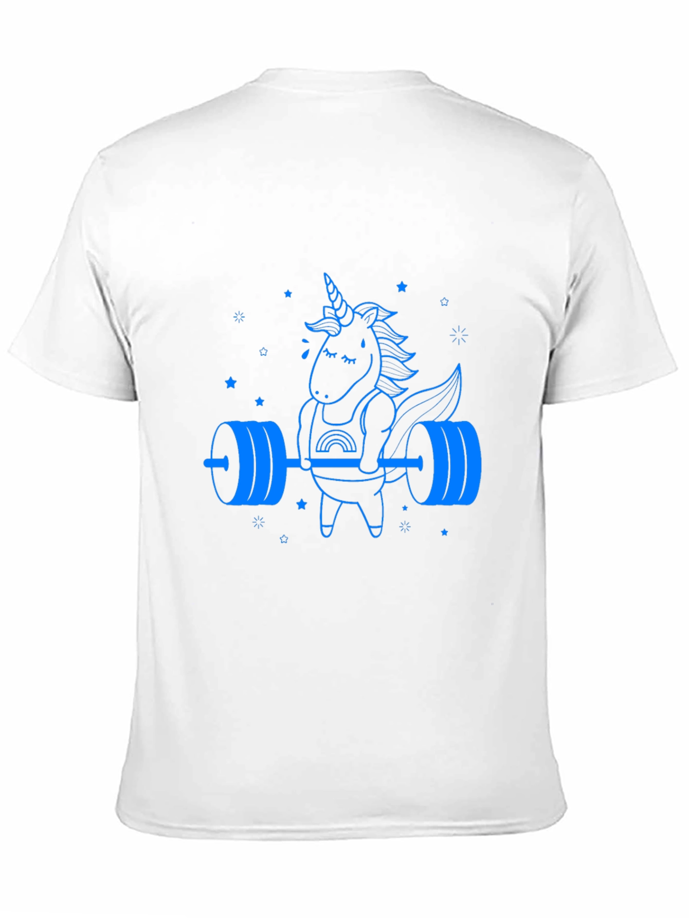 Camiseta Negra Unicornio Levantamiento de Pesas