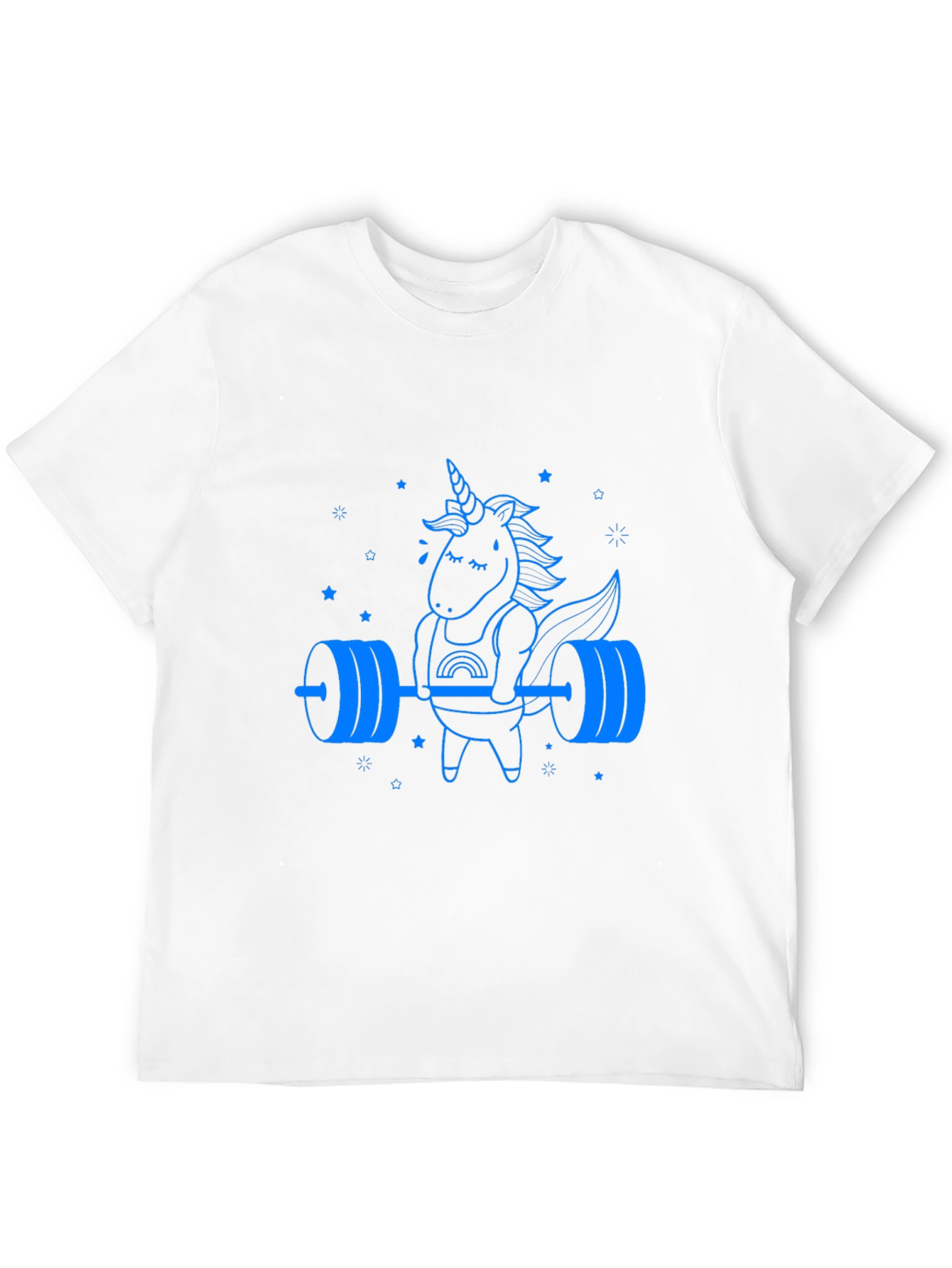 Camiseta Negra Unicornio Levantamiento de Pesas