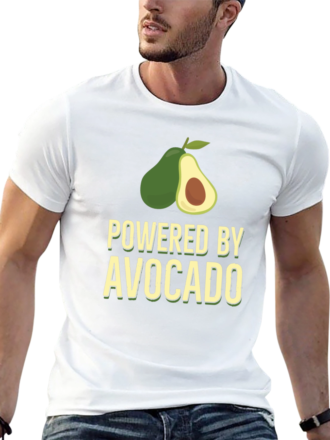Camiseta Negra Powered by Avocado para Hombre