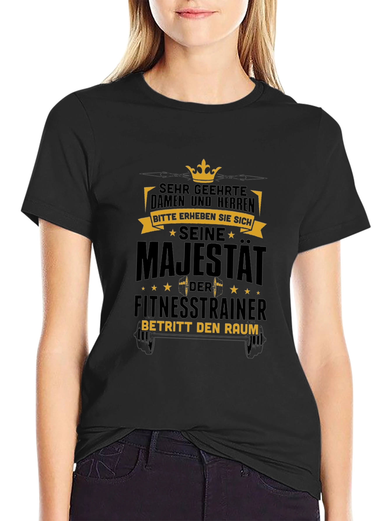 Camiseta Negra: Su Majestad el Entrenador