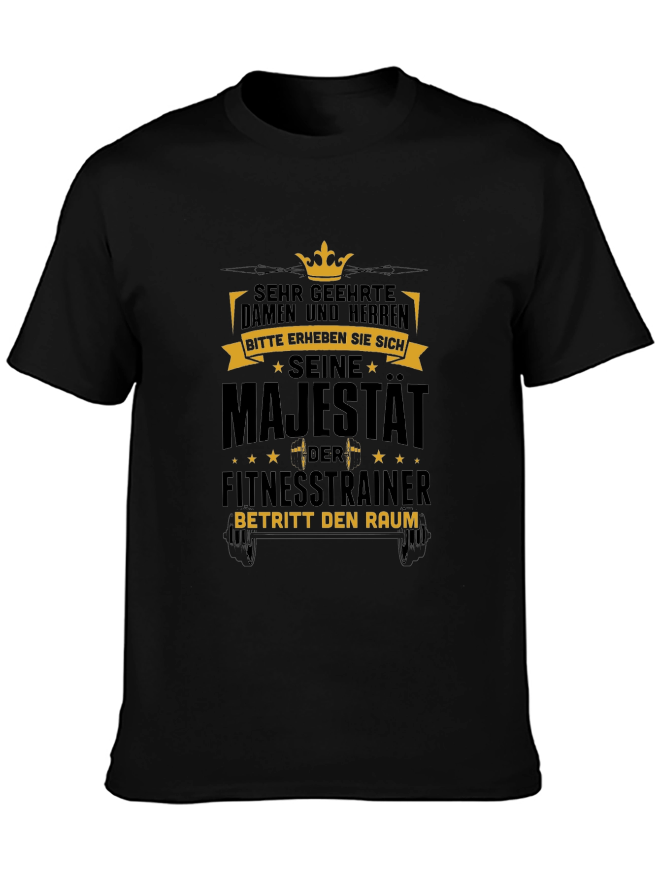 Camiseta Negra: Su Majestad el Entrenador