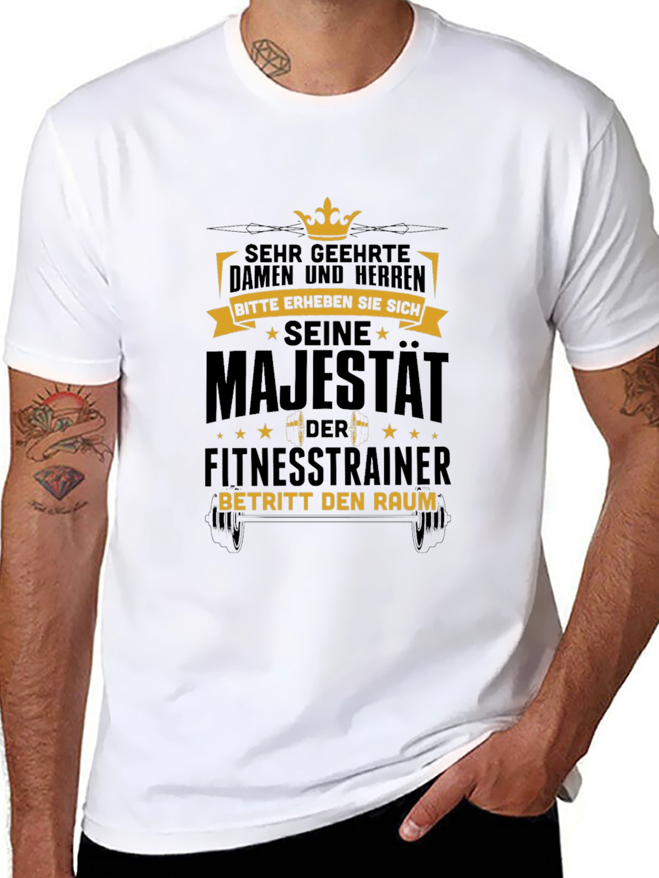 Camiseta Negra: Su Majestad el Entrenador
