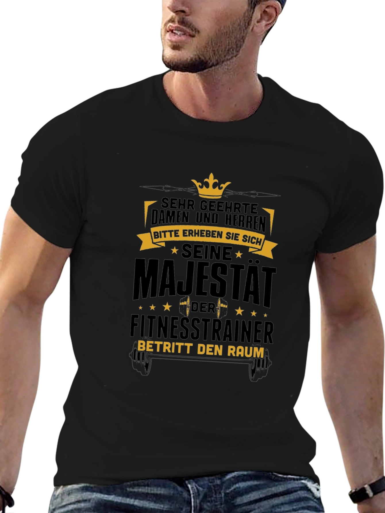 Camiseta Negra: Su Majestad el Entrenador