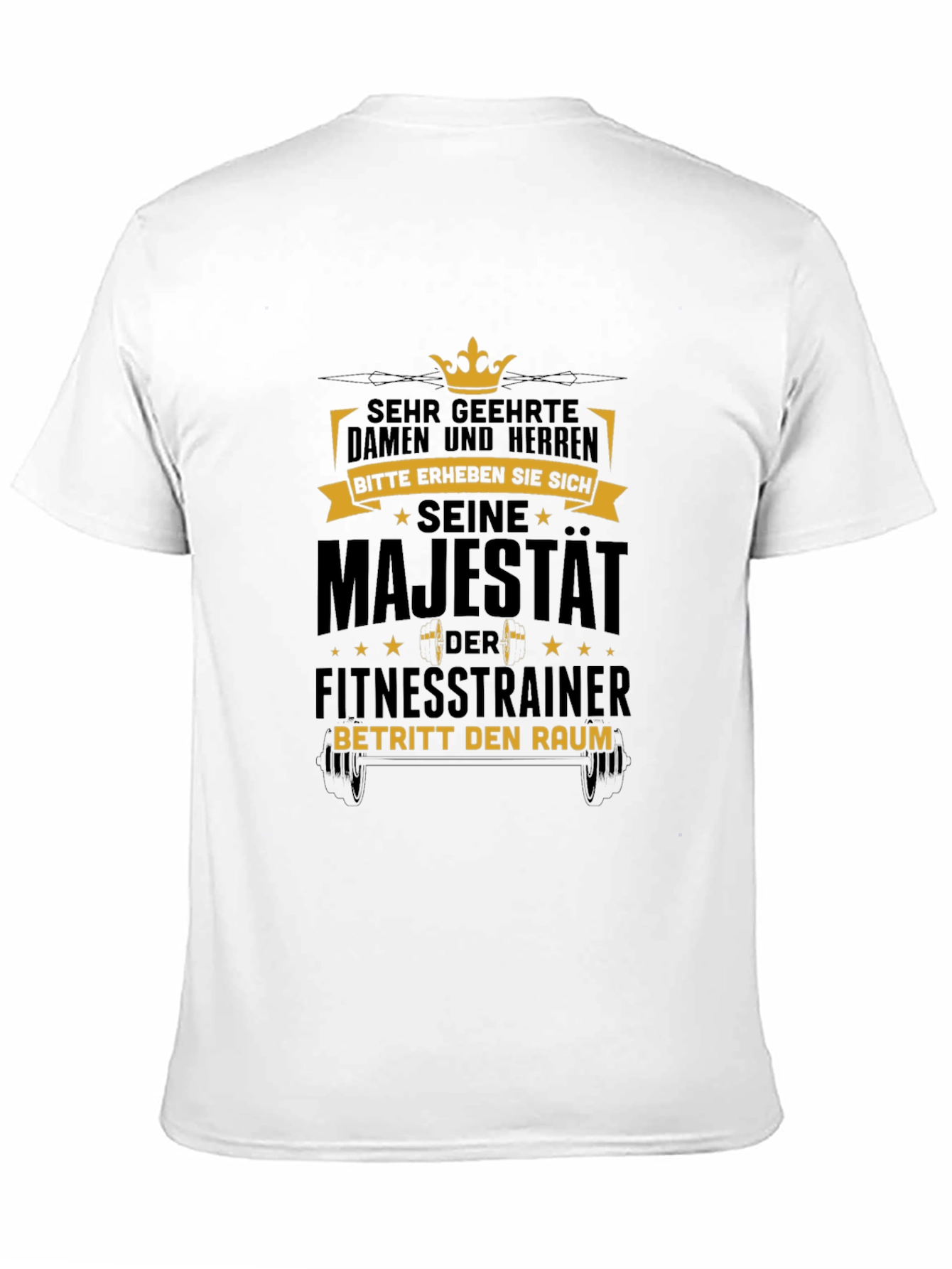 Camiseta Negra: Su Majestad el Entrenador