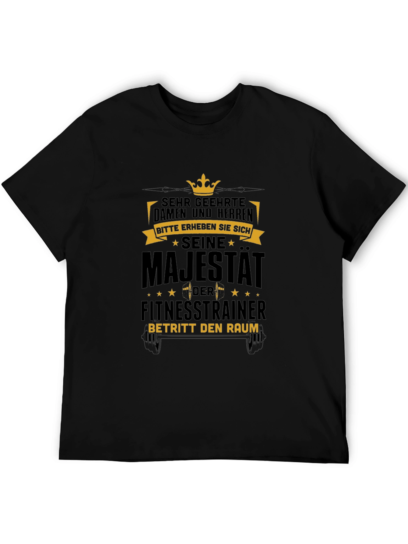 Camiseta Negra: Su Majestad el Entrenador
