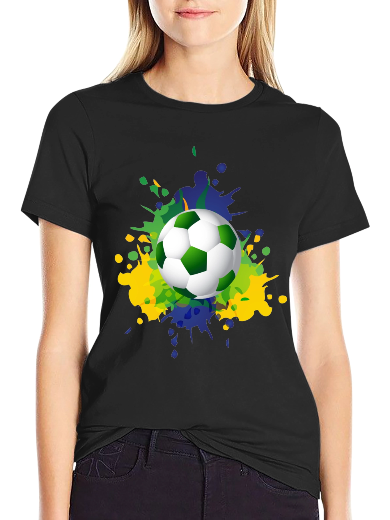 Camiseta Hombre Fútbol Brasil Estilo Splash