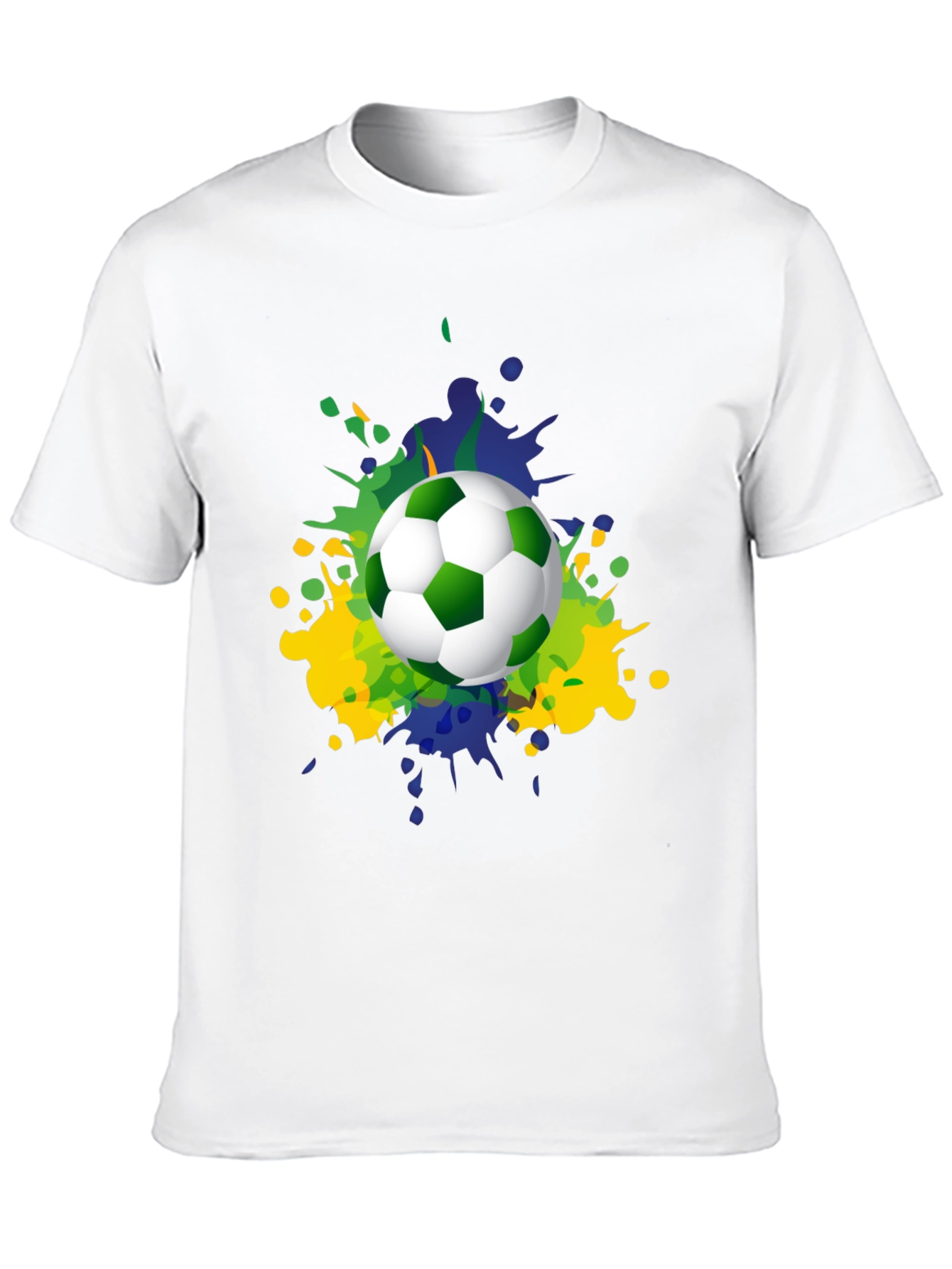 Camiseta Hombre Fútbol Brasil Estilo Splash