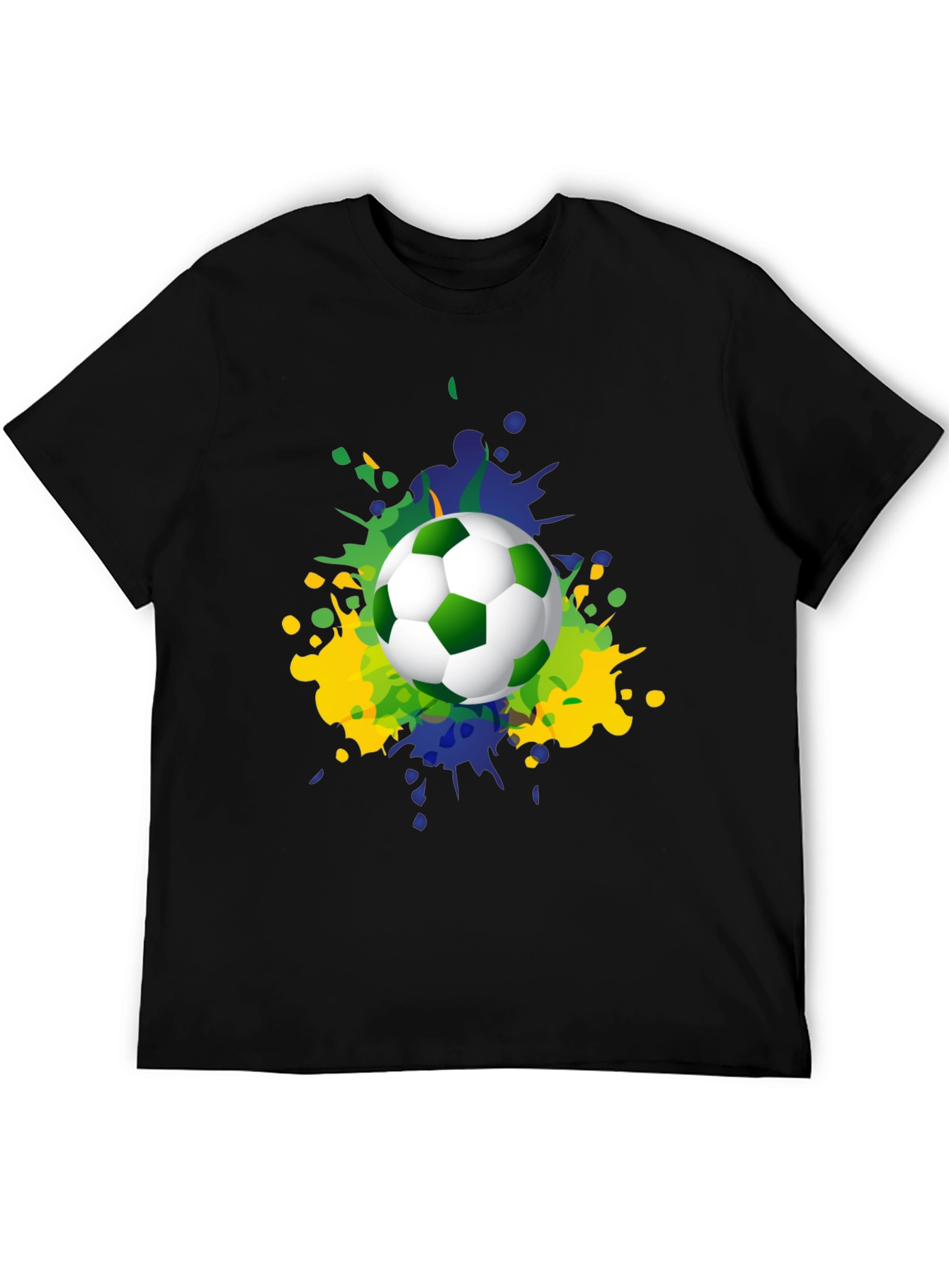 Camiseta Hombre Fútbol Brasil Estilo Splash