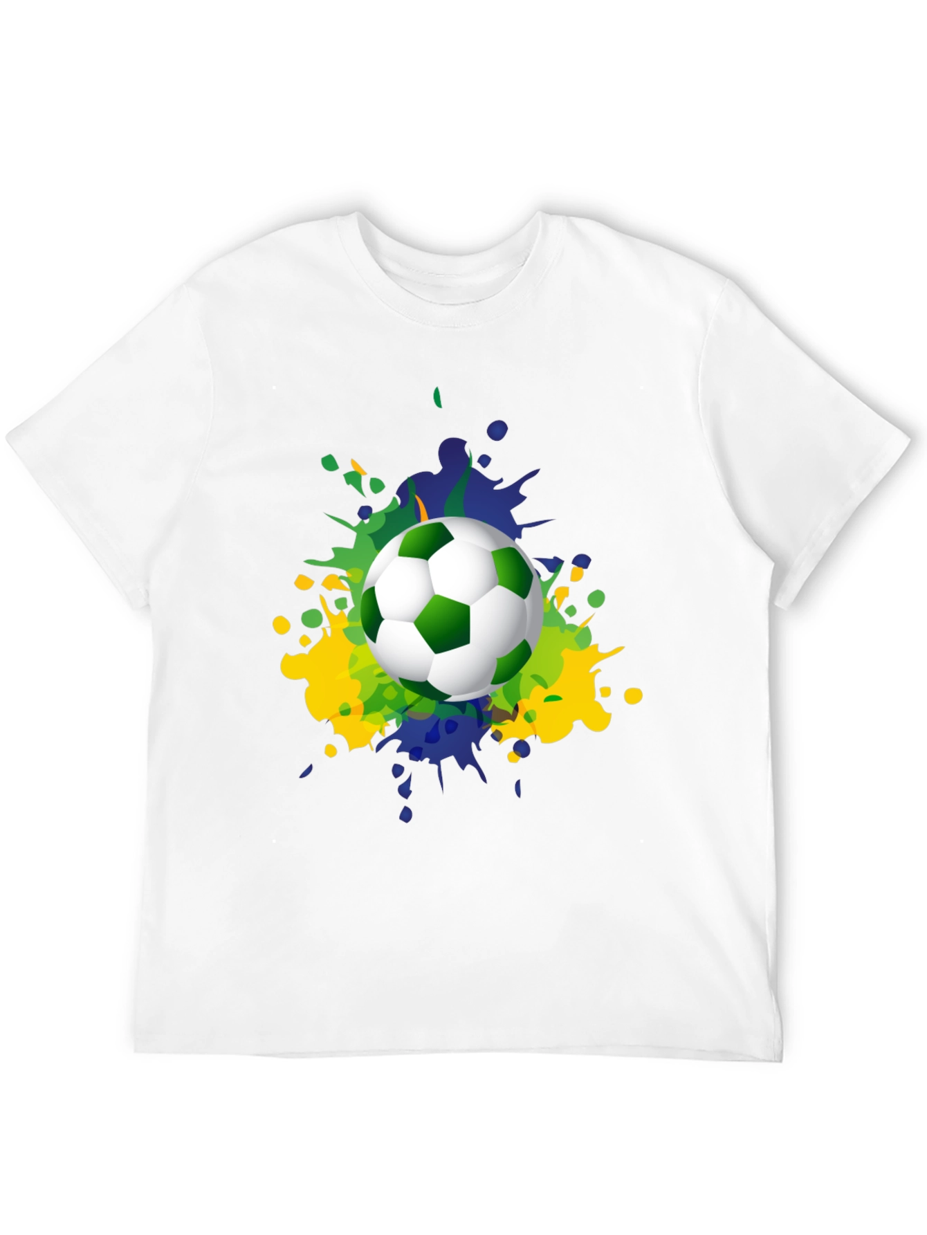Camiseta Hombre Fútbol Brasil Estilo Splash