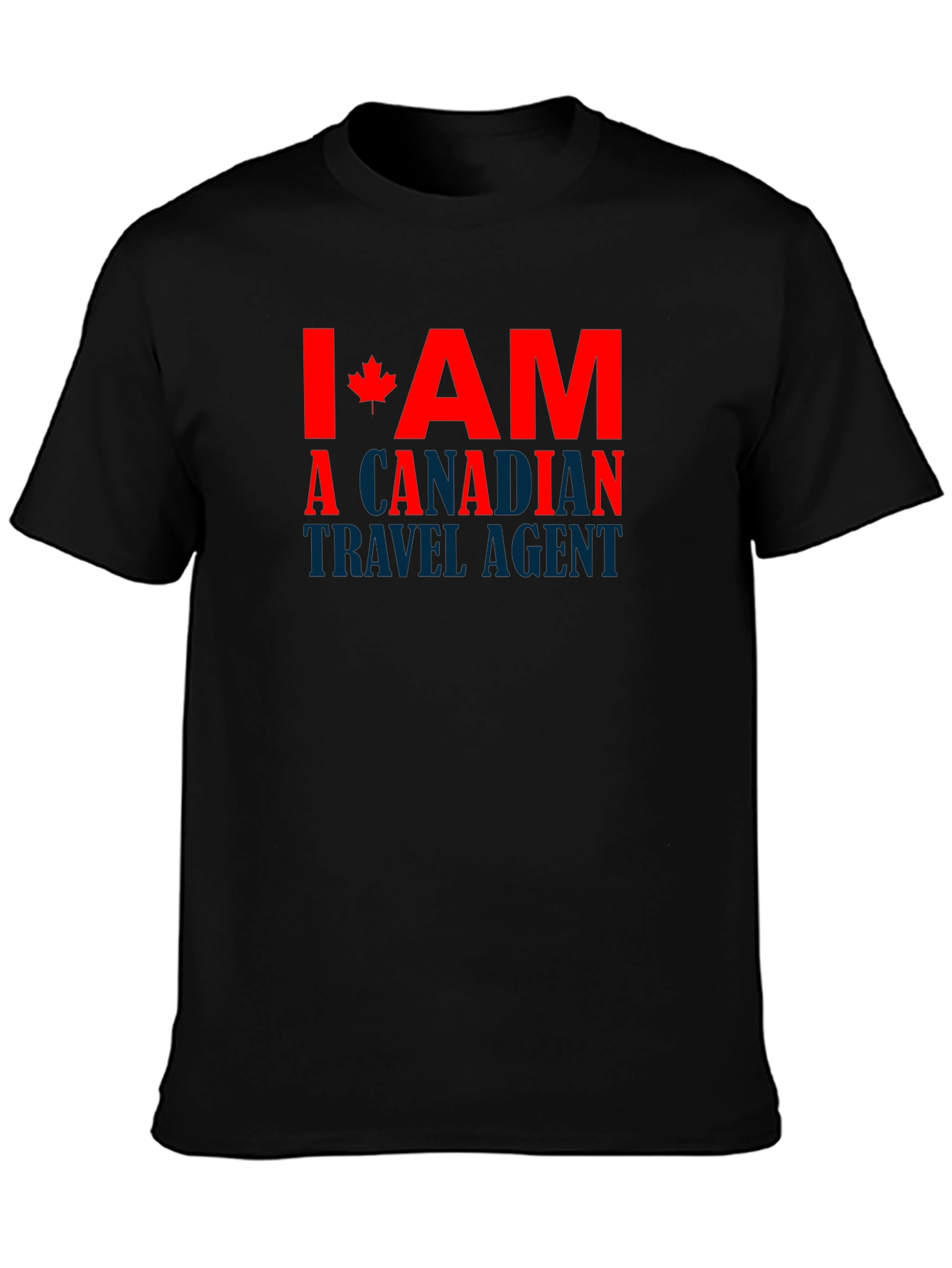 Camiseta Negra Soy Agente de Viajes Canadiense