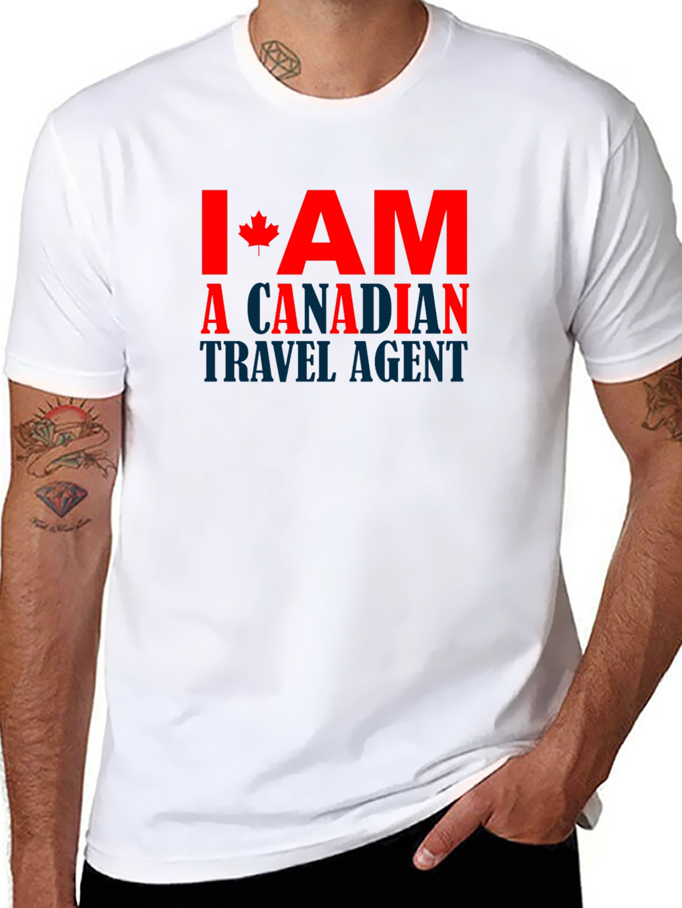 Camiseta Negra Soy Agente de Viajes Canadiense