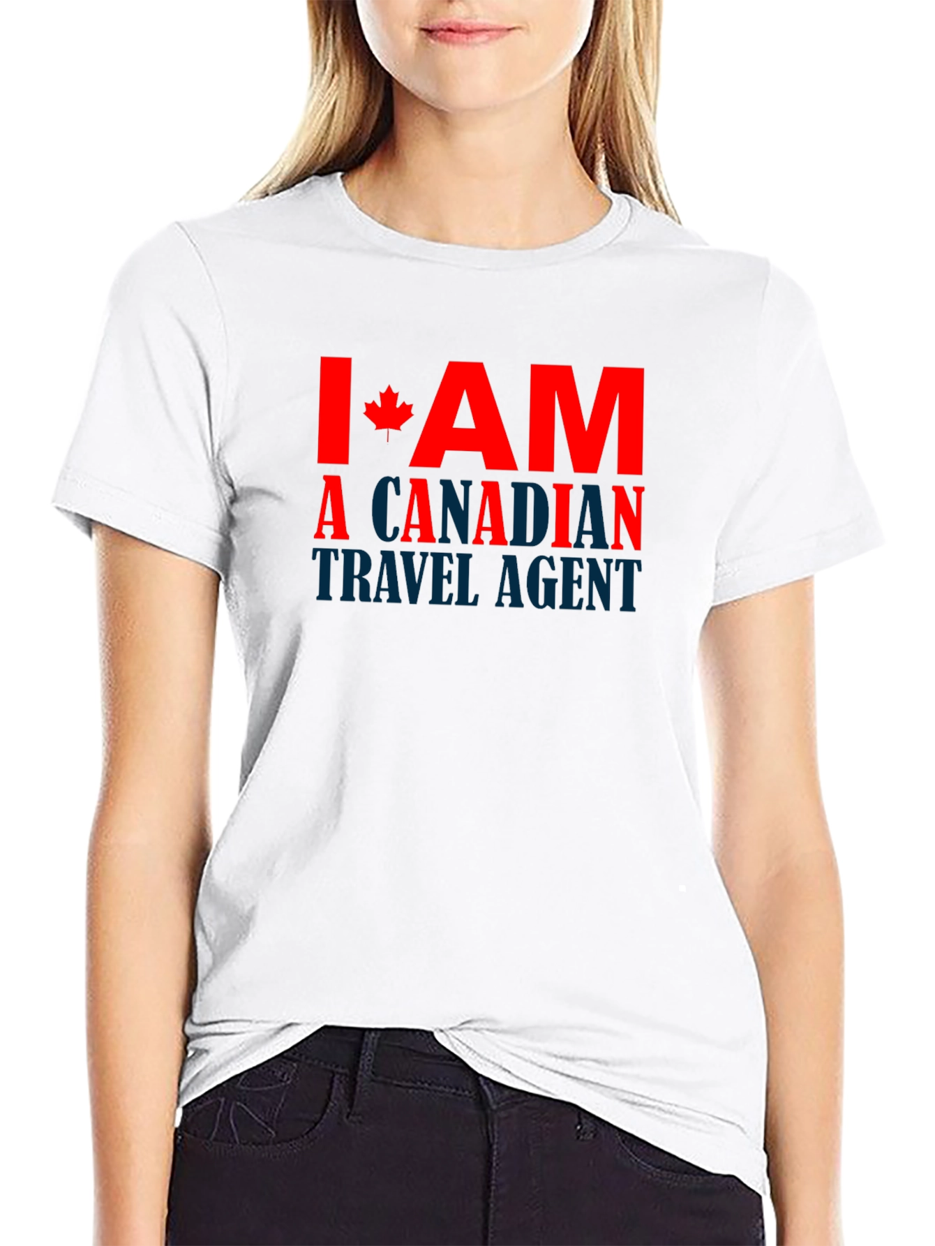 Camiseta Negra Soy Agente de Viajes Canadiense