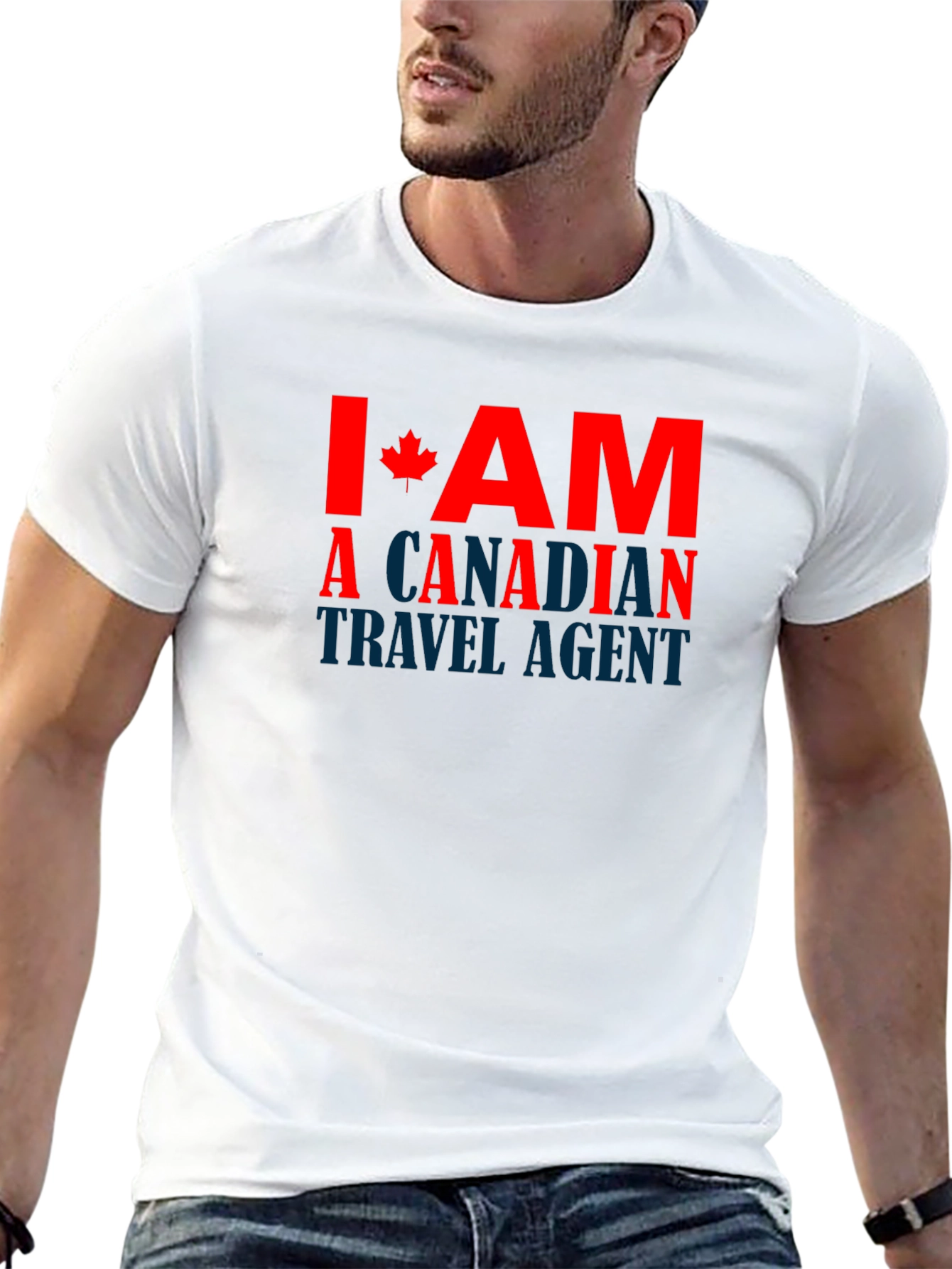 Camiseta Negra Soy Agente de Viajes Canadiense
