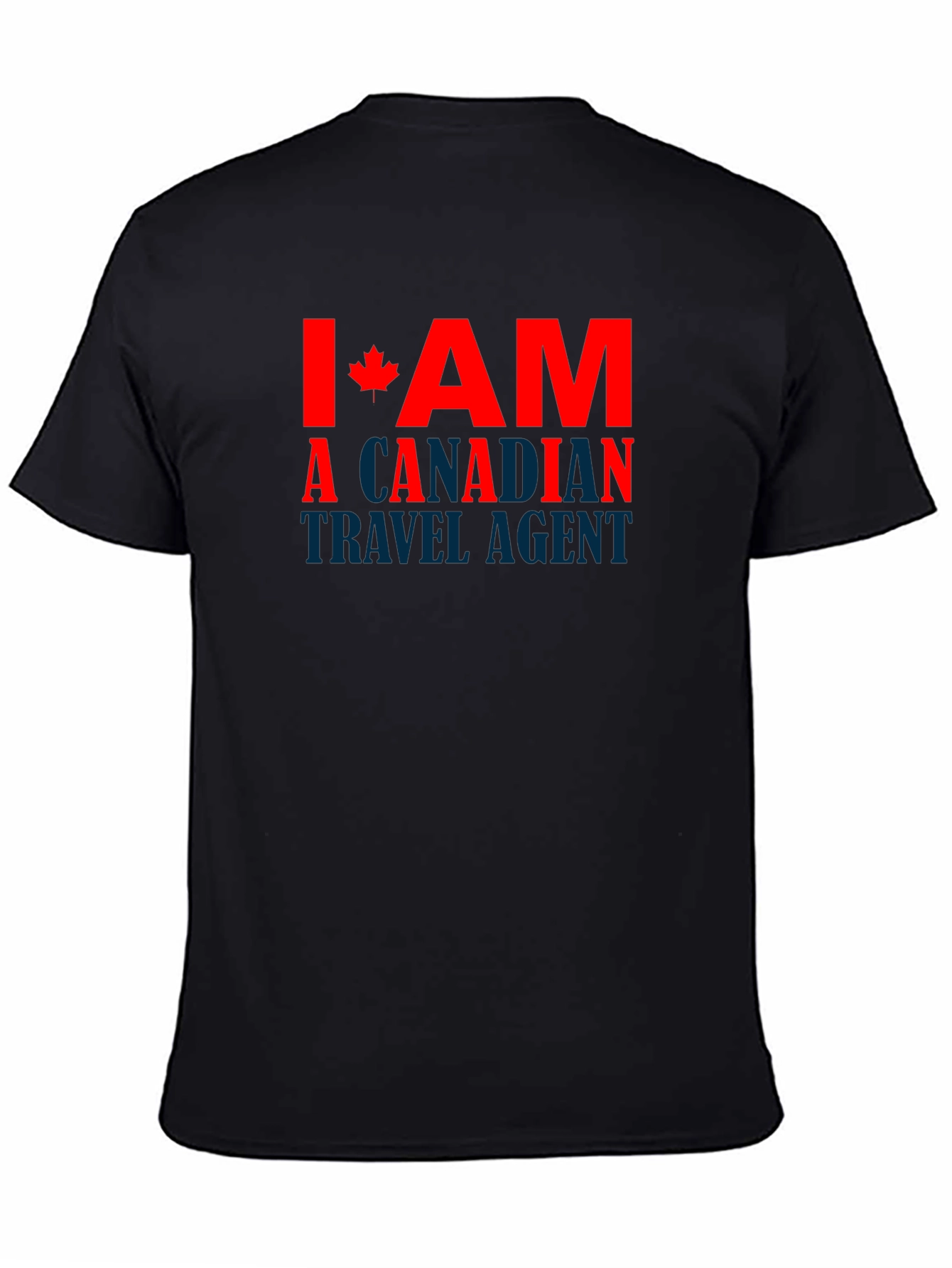 Camiseta Negra Soy Agente de Viajes Canadiense