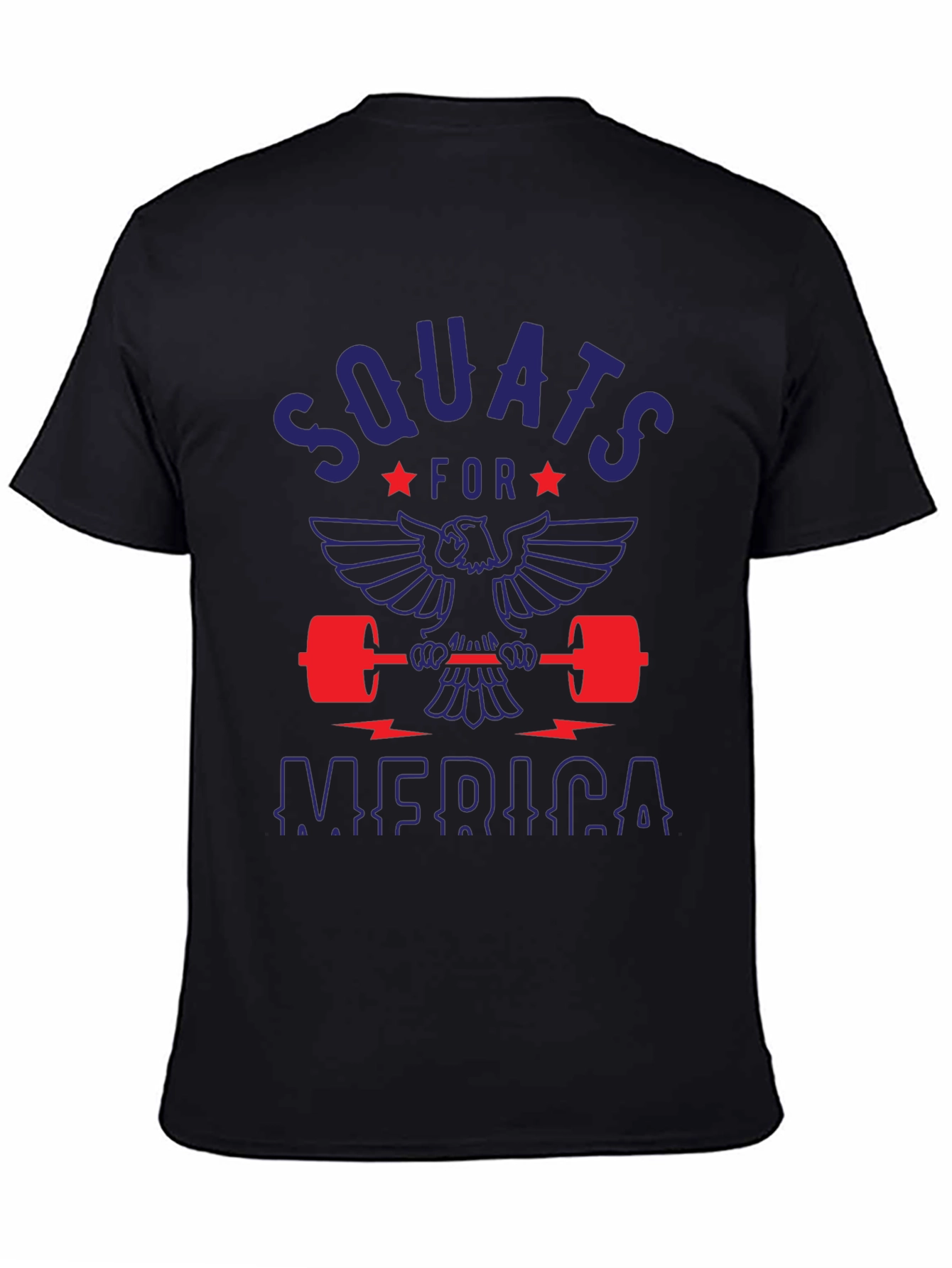 Camiseta Hombre: Squats for America - Negra
