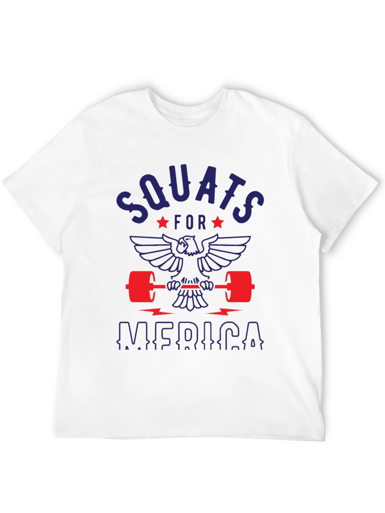 Camiseta Hombre: Squats for America - Negra
