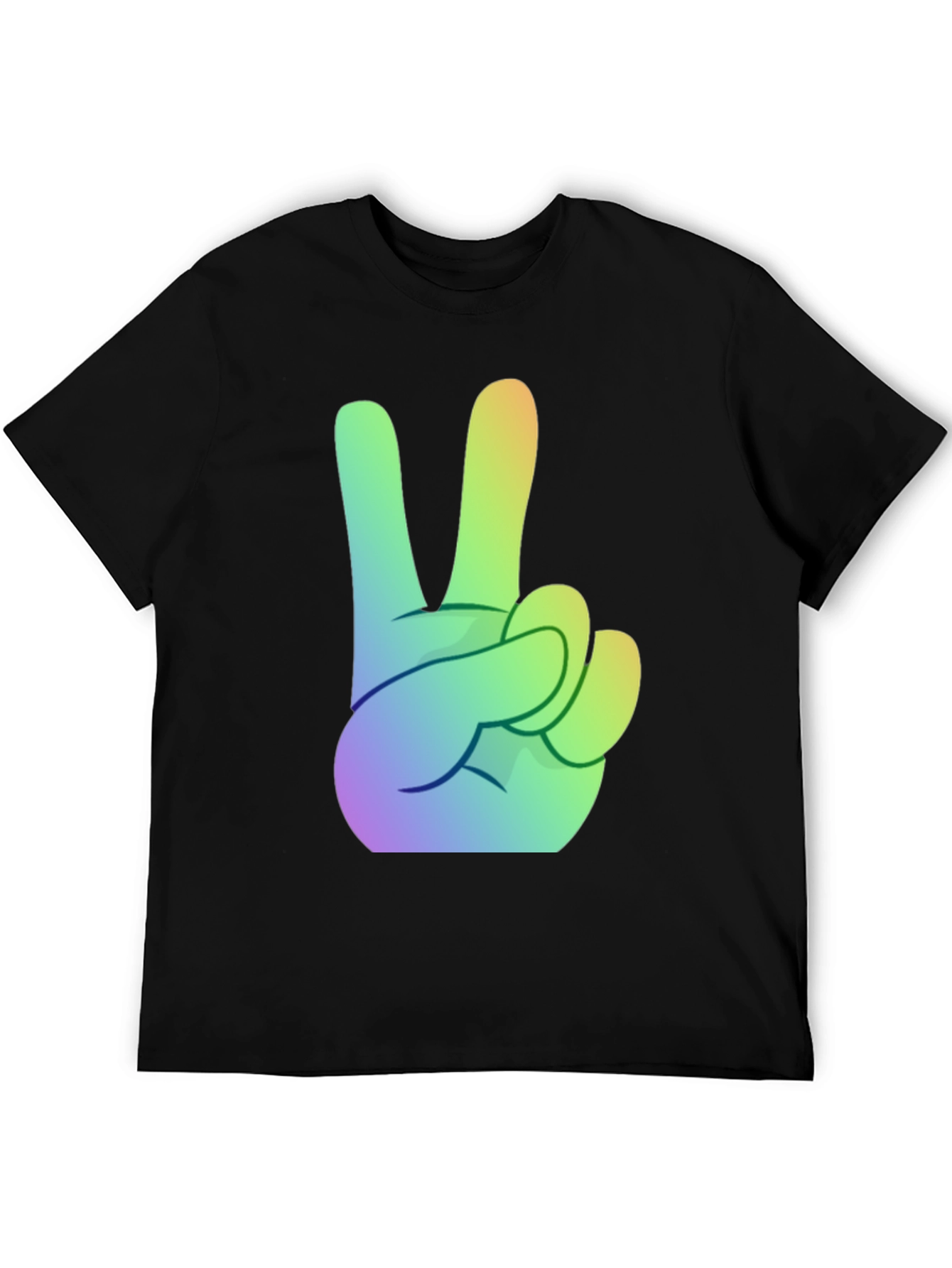Camiseta Negra Peace & Love Hombre