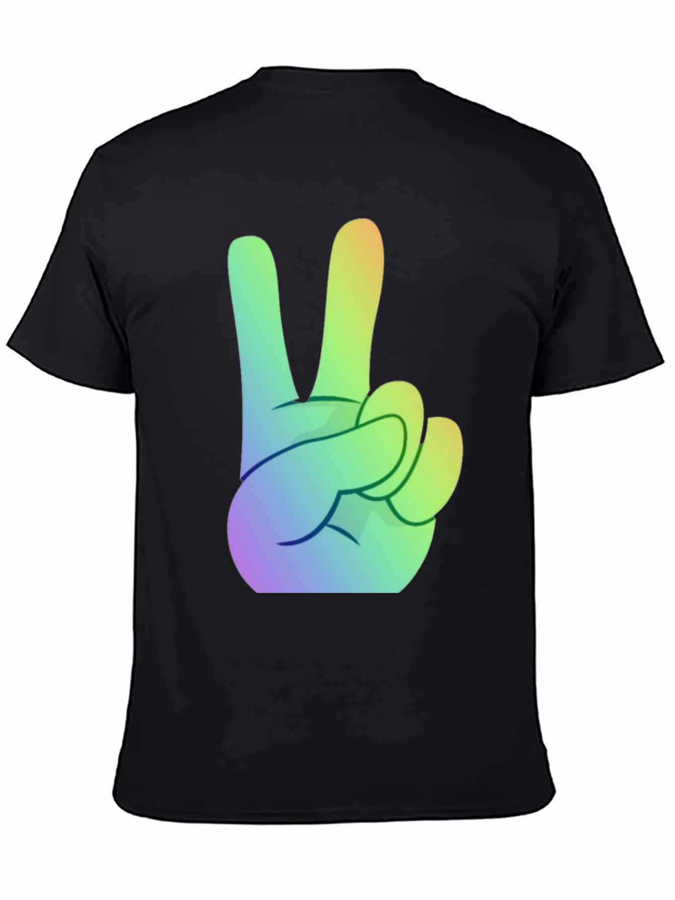 Camiseta Negra Peace & Love Hombre