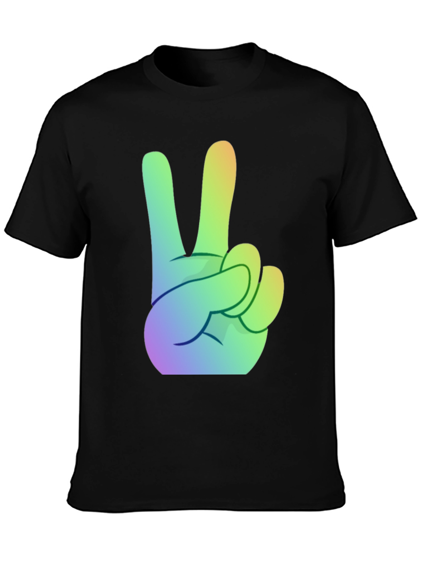 Camiseta Negra Peace & Love Hombre