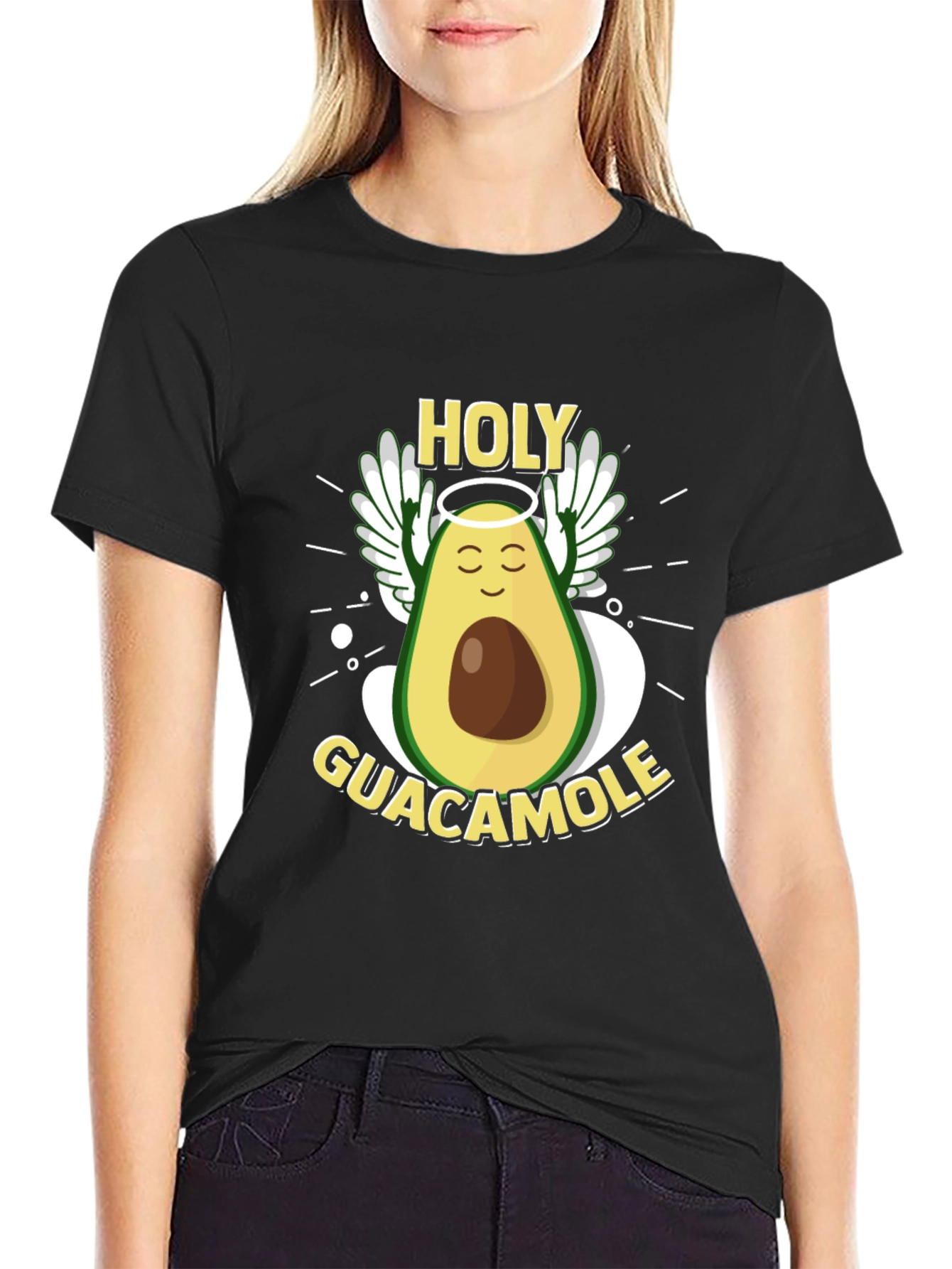 Camiseta Negra: Aguacate Santo Guacamole