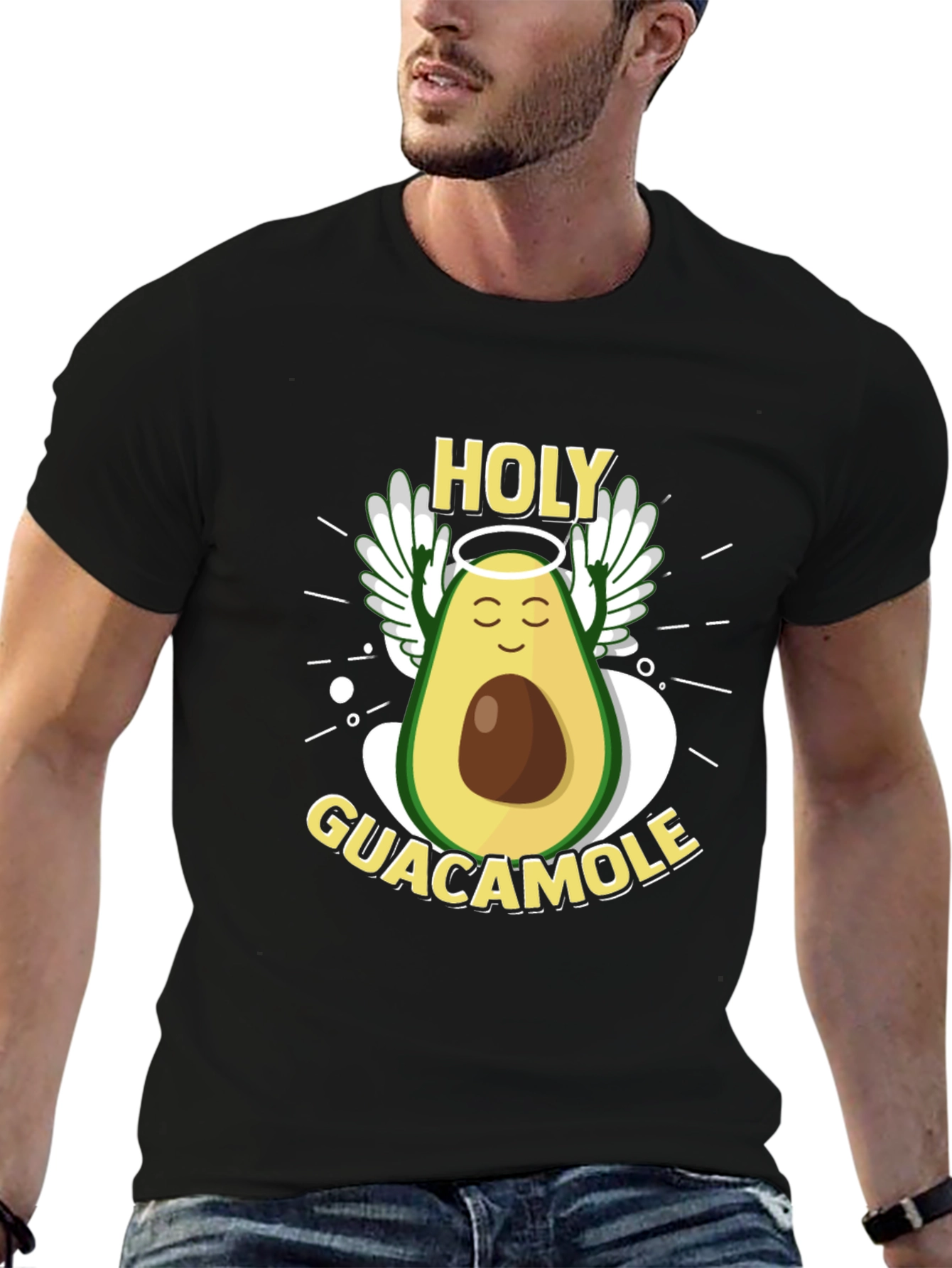 Camiseta Negra: Aguacate Santo Guacamole