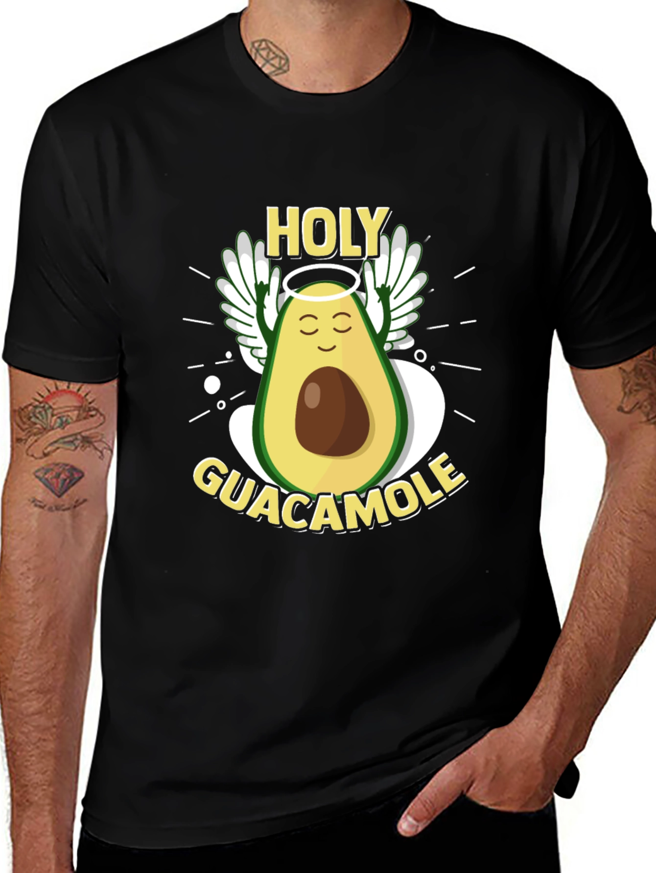 Camiseta Negra: Aguacate Santo Guacamole